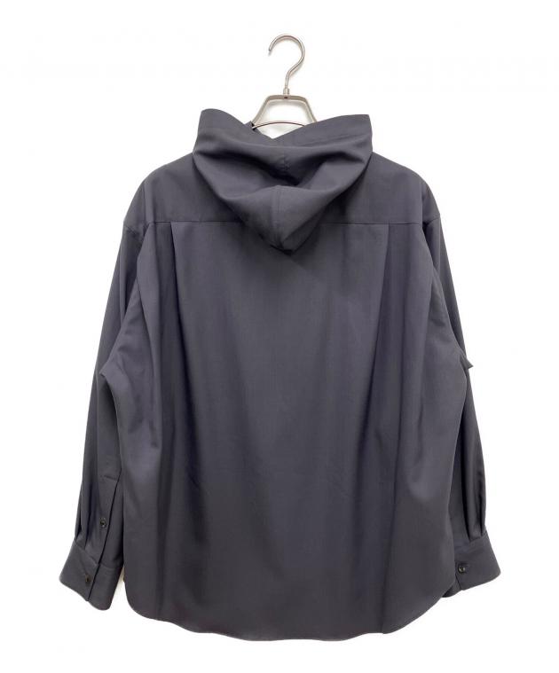 中古・古着通販】OVERCOAT (オーバーコート) Hooded Wool Shirt black