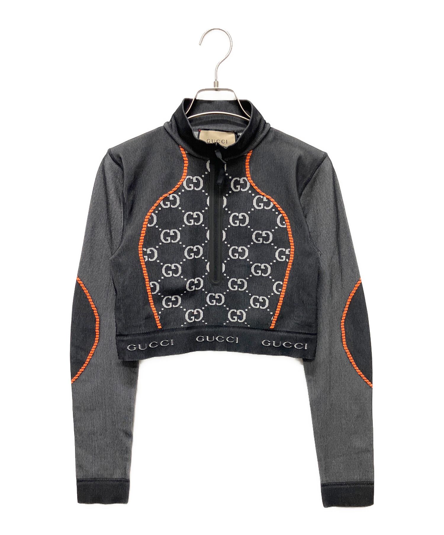 中古・古着通販】GUCCI (グッチ) GG jersey jacquard cropped top