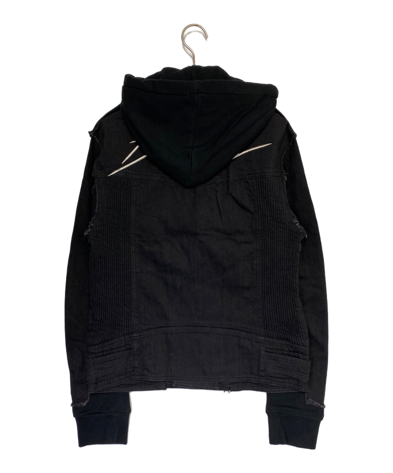 中古・古着通販】BALMAIN (バルマン) デニムライダースジャケット 
