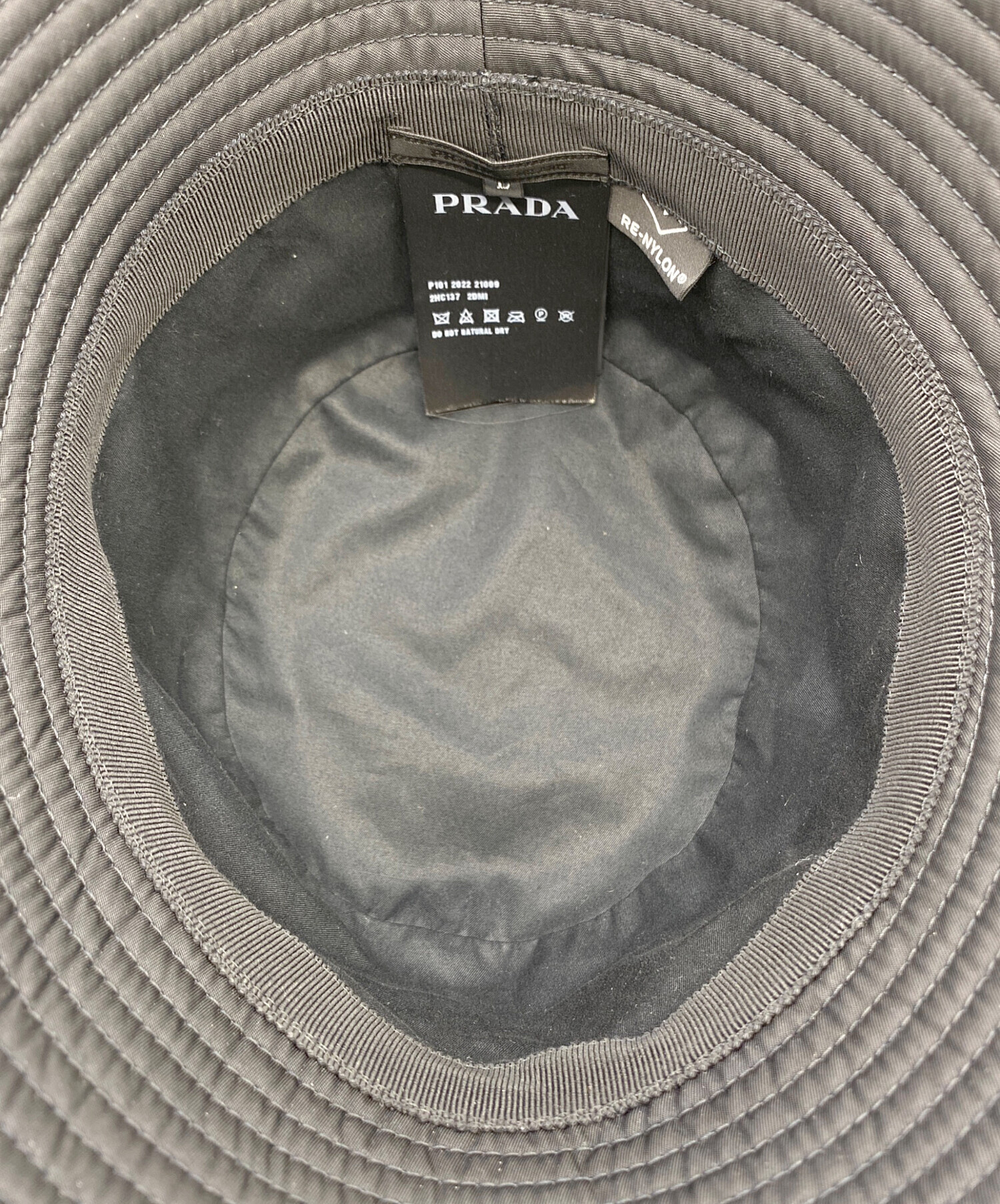 中古・古着通販】PRADA (プラダ) ReNylon 三角ロゴ バケットハット