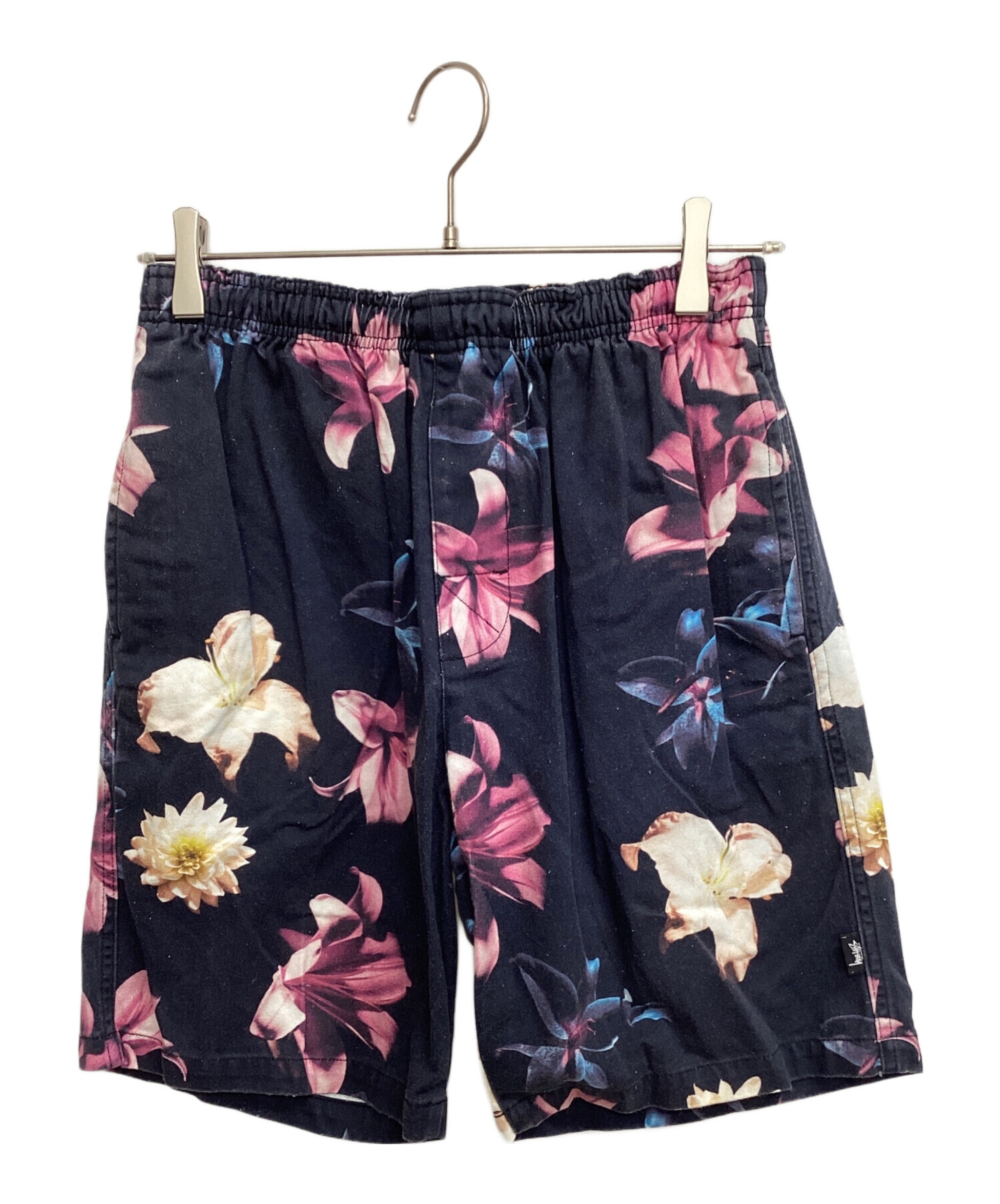 STUSSY 紺 ピンク デニムハーフパンツ 中古・古着通販】stussy (ステューシー) ハーフパンツ マルチカラー