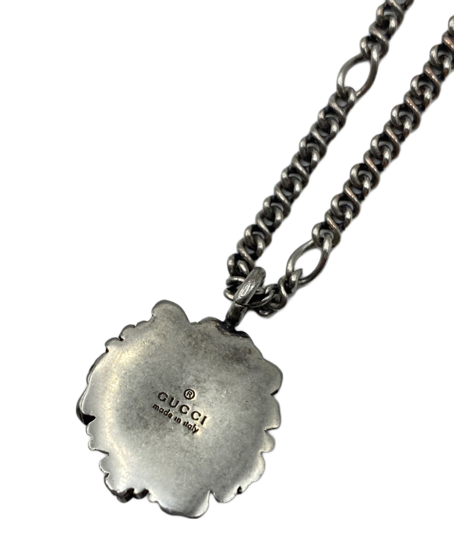 【GUCCI】ライオンヘッド シルバーネックレス 中古・古着通販】GUCCI (グッチ) ライオンヘッドネックレス シルバー