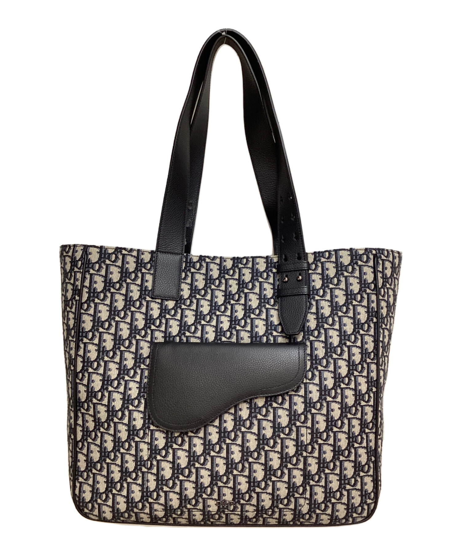 中古★ディオール オブリーク サドルトートバック 中古・古着通販】Dior (ディオール) Oblique Saddle Tote Bag