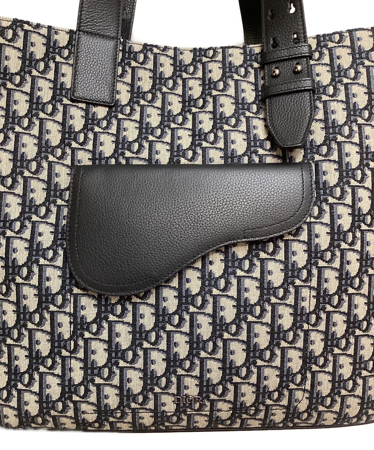 中古★ディオール オブリーク サドルトートバック 中古・古着通販】Dior (ディオール) Oblique Saddle Tote Bag