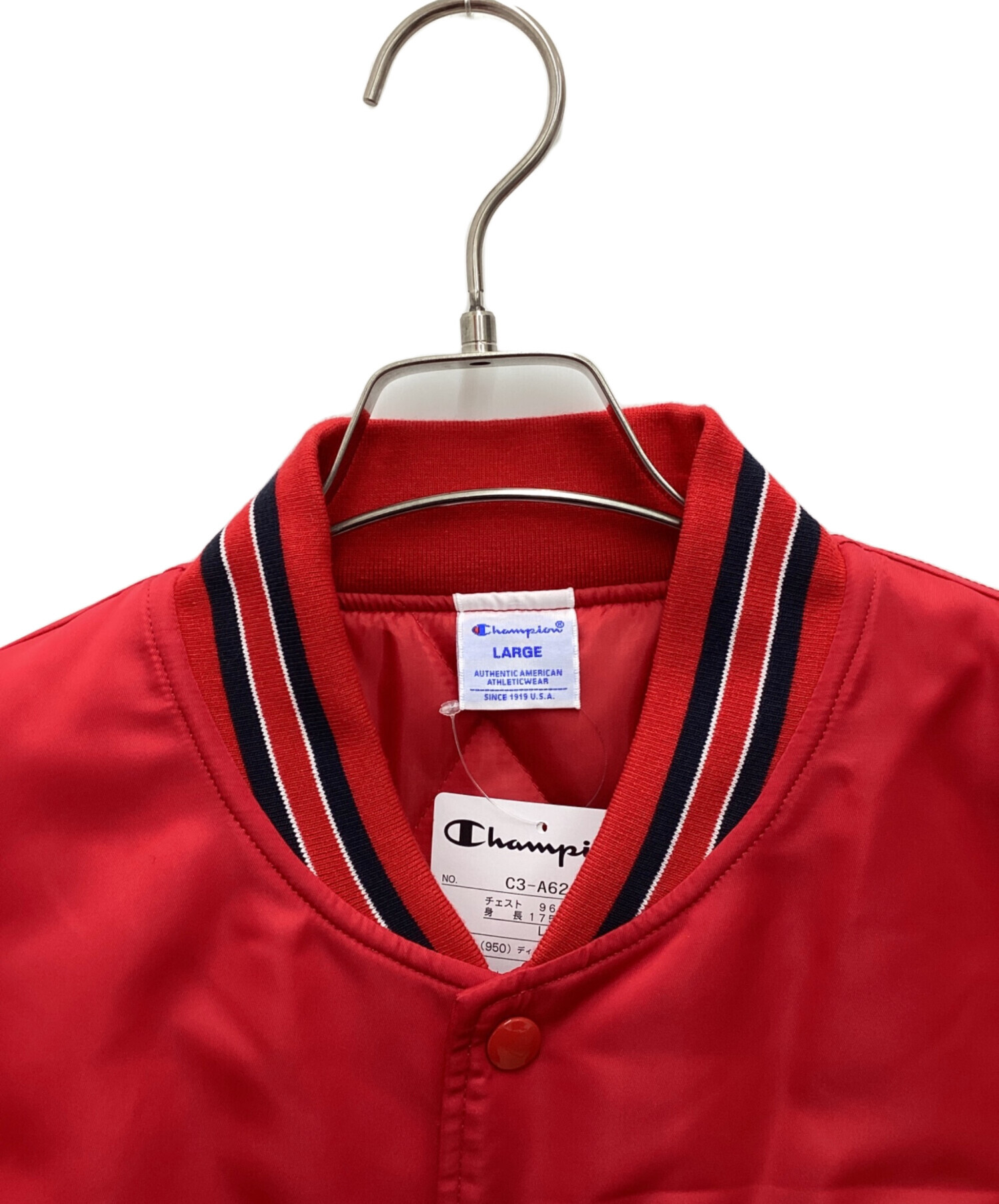 【美品】Champion 赤 Vネック ジャケット M 美品】Champion 赤 Vネック ジャケット M 【公式通販】