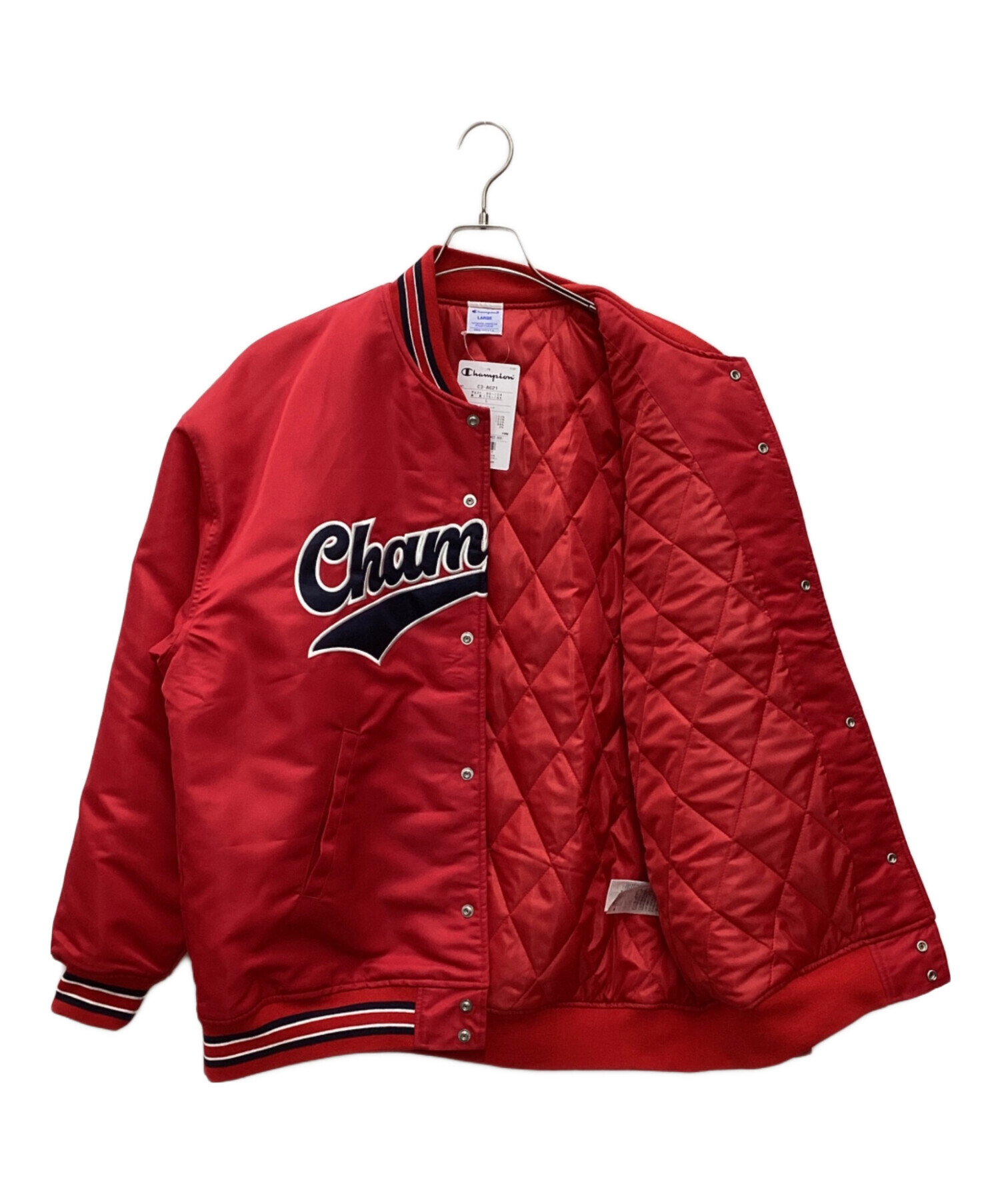 中古・古着通販】Champion (チャンピオン) スナップジャケット レッド