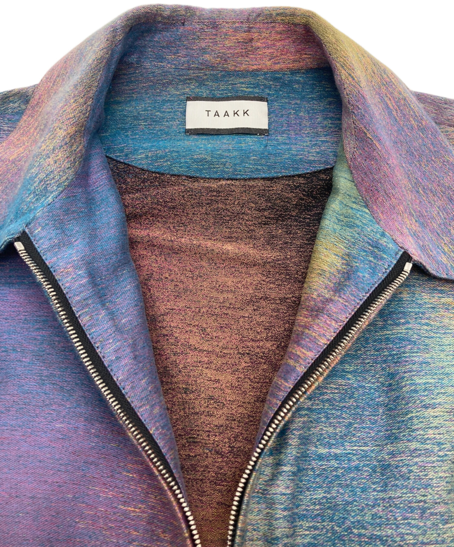 中古・古着通販】TAAKK (ターク) NOISE JACQUARD ZIP-UP BLOUSON