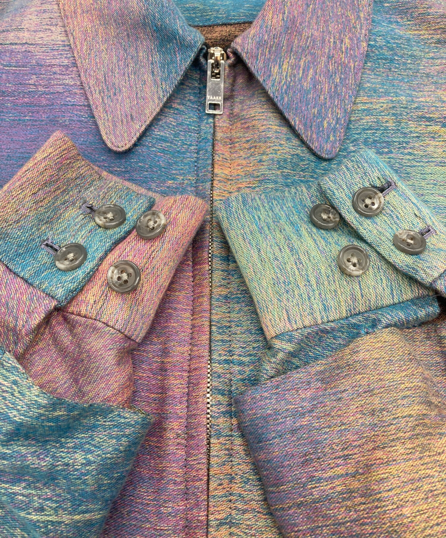 中古・古着通販】TAAKK (ターク) NOISE JACQUARD ZIP-UP BLOUSON