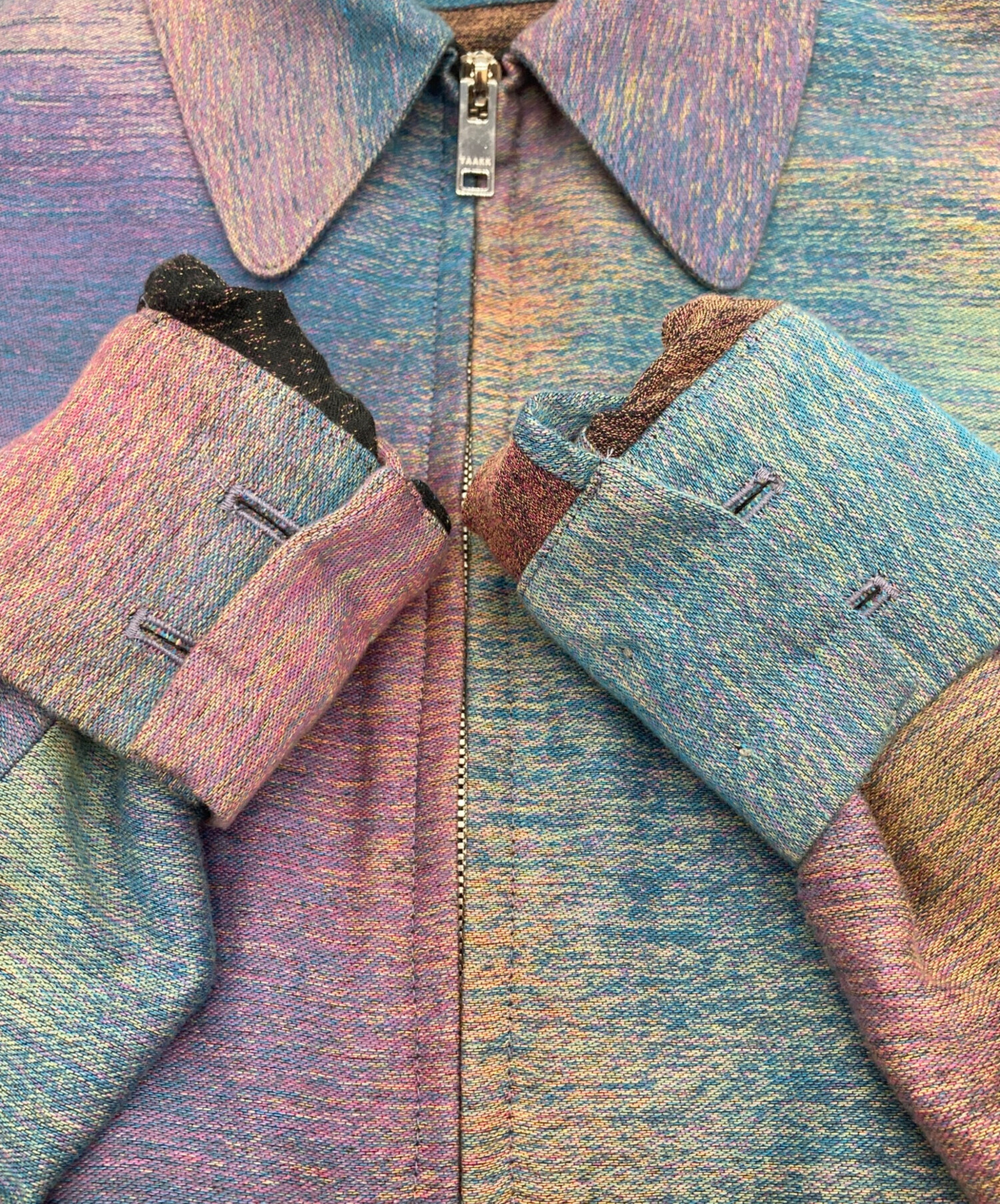中古・古着通販】TAAKK (ターク) NOISE JACQUARD ZIP-UP BLOUSON