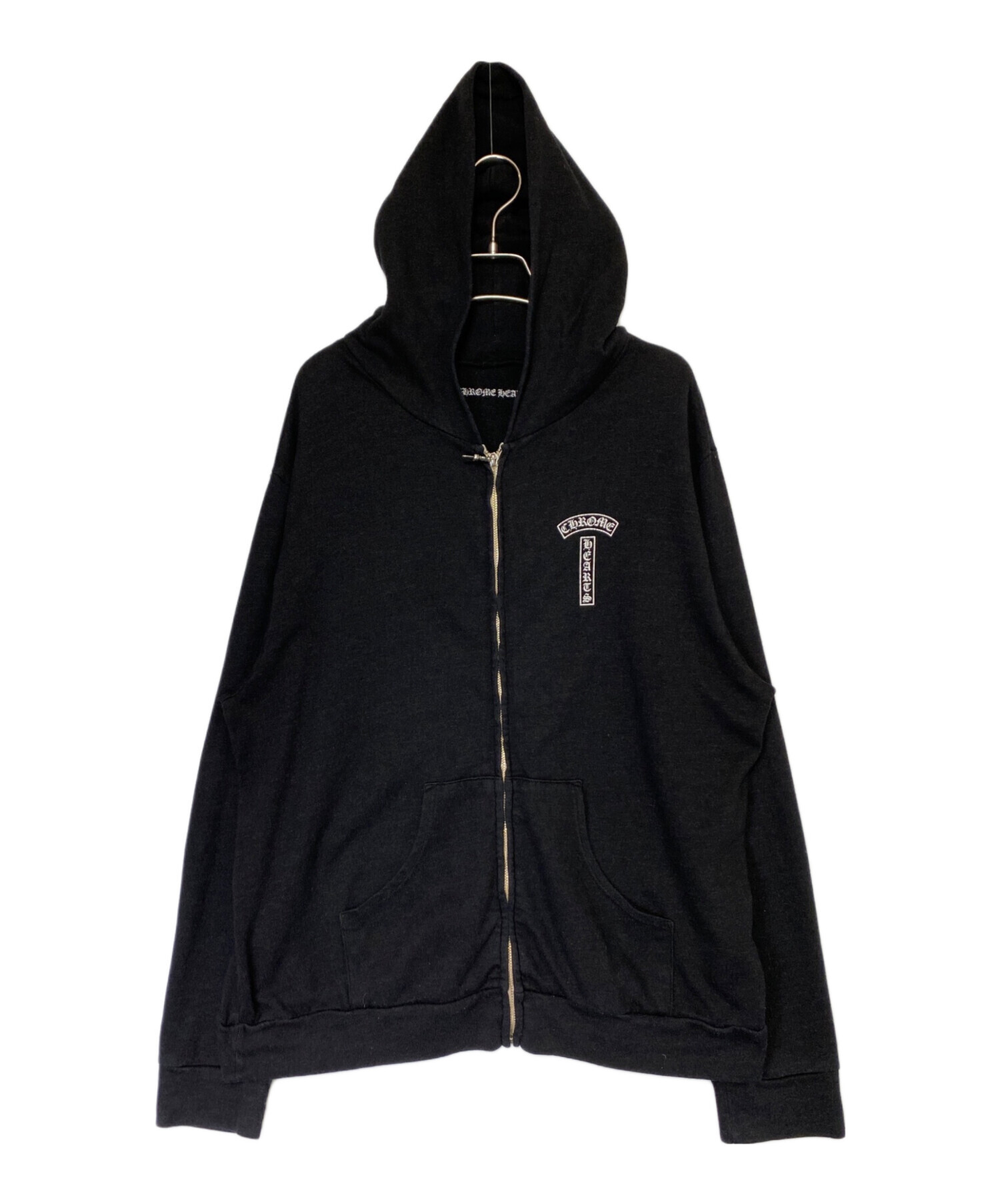 クロムハーツ バックアーチ ジップ アップ パーカー フーディー 中古・古着通販】CHROME HEARTS (クロムハーツ) アーチロゴプリント