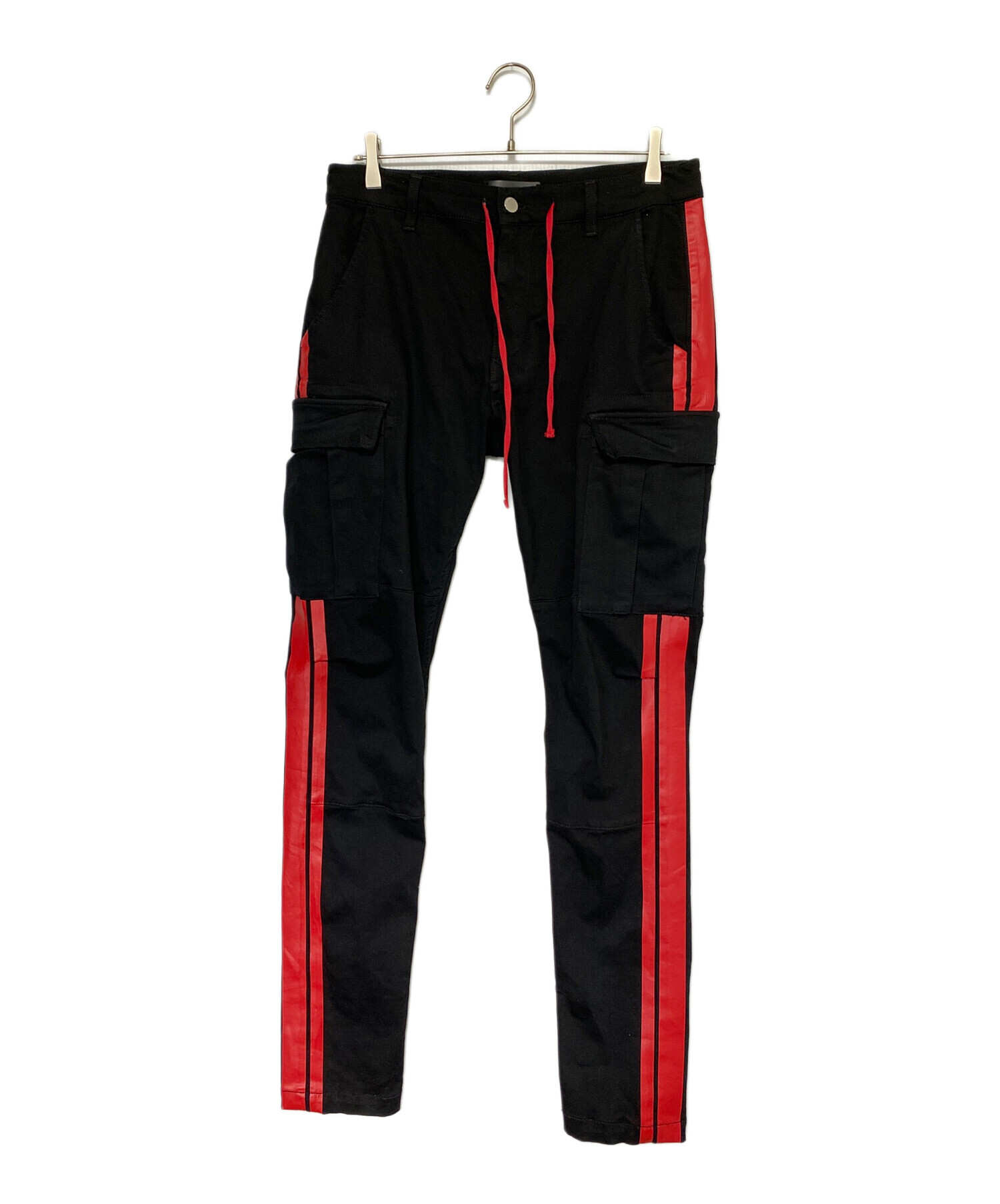 中古・古着通販】AMIRI (アミリ) カーゴパンツ ブラック×レッド サイズ 