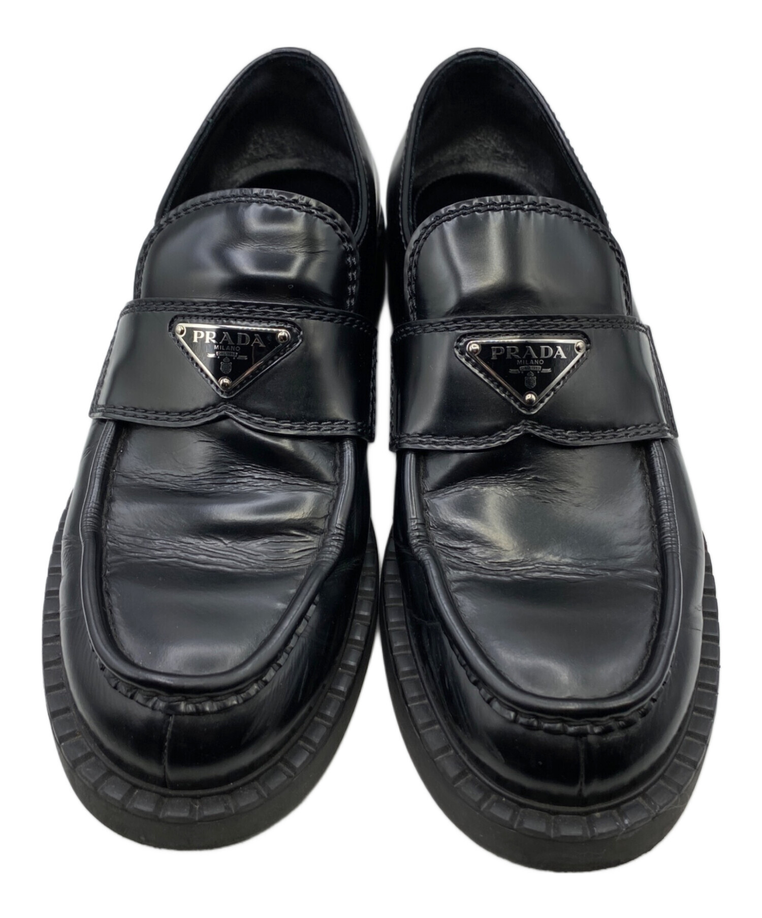 中古・古着通販】PRADA (プラダ) チョコレート ブラッシュドレザー 