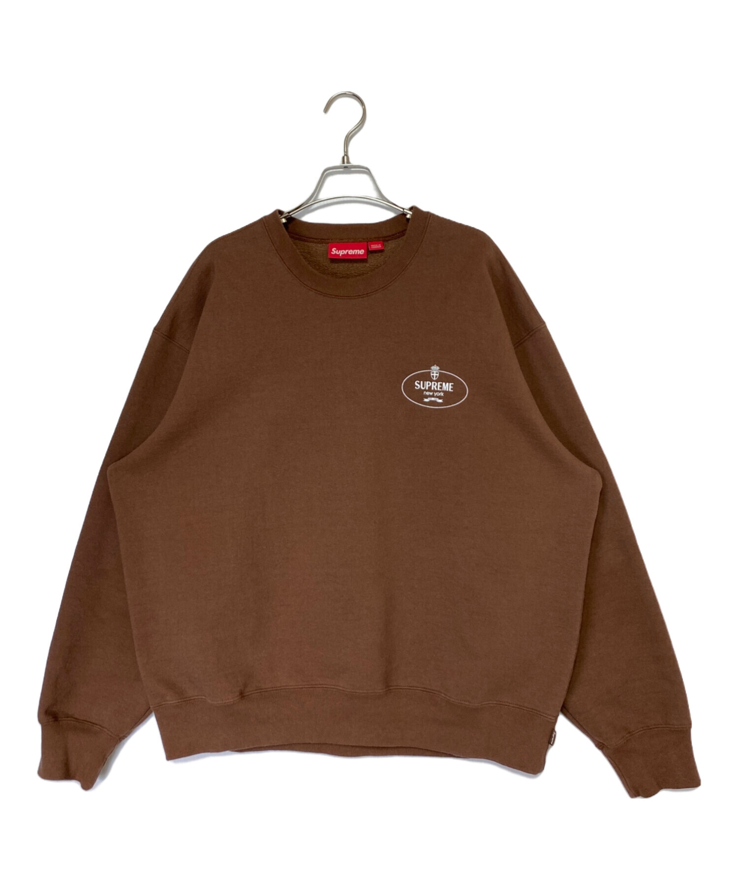 Supreme Crest Crewneck Brown スウェット 中古・古着通販】SUPREME (シュプリーム) Crest Crewneck ブラウン