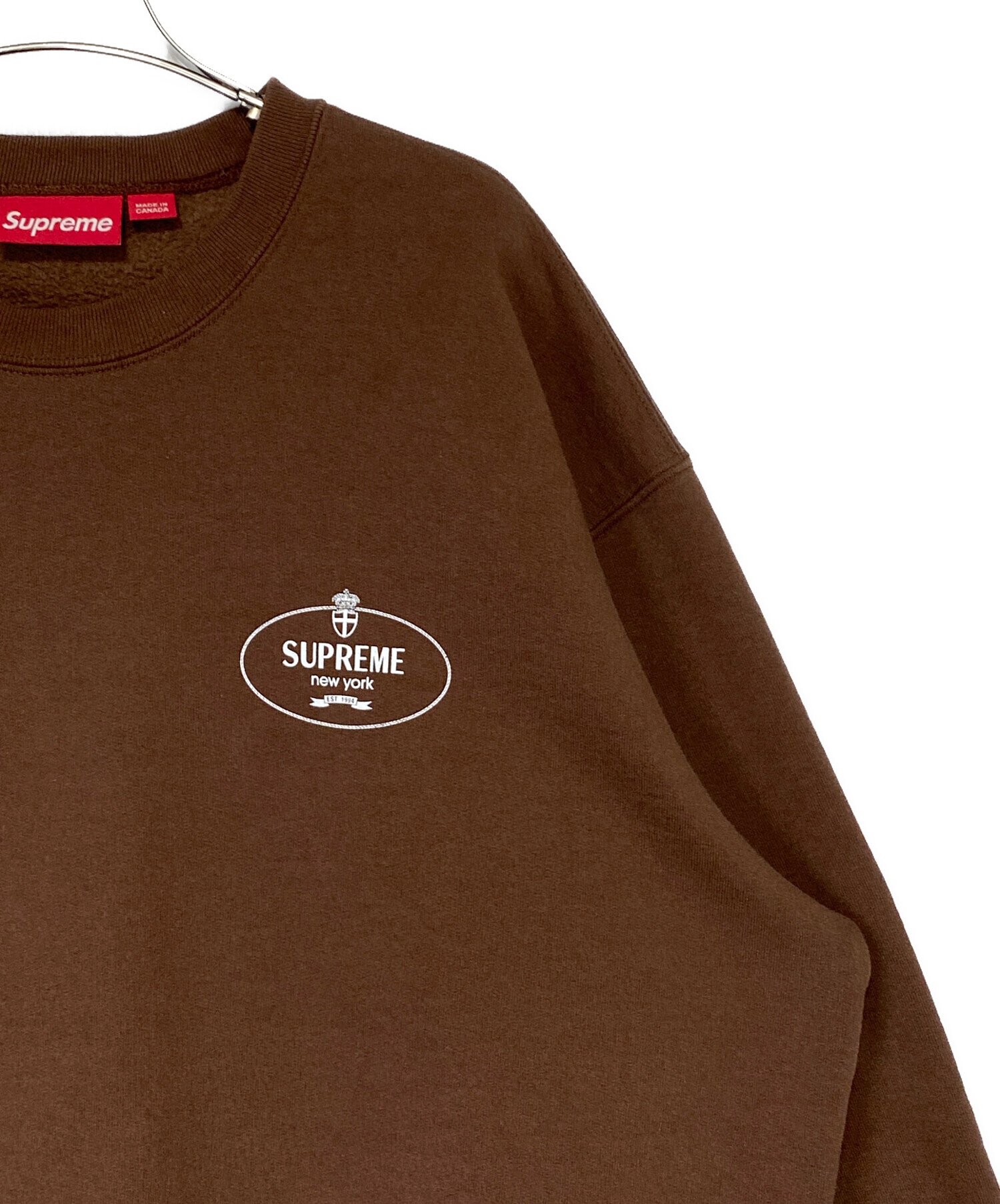 中古・古着通販】SUPREME (シュプリーム) Crest Crewneck ブラウン