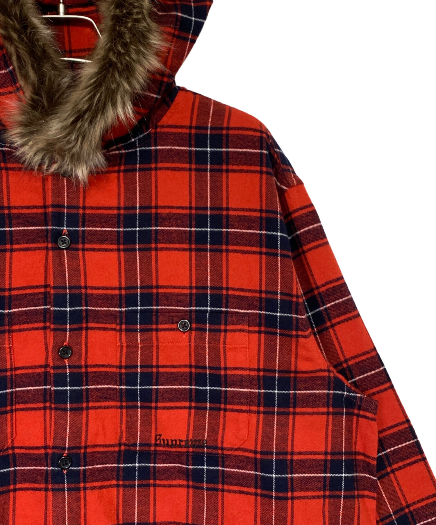 中古・古着通販】SUPREME (シュプリーム) Fur Trim Flannel Hooded 