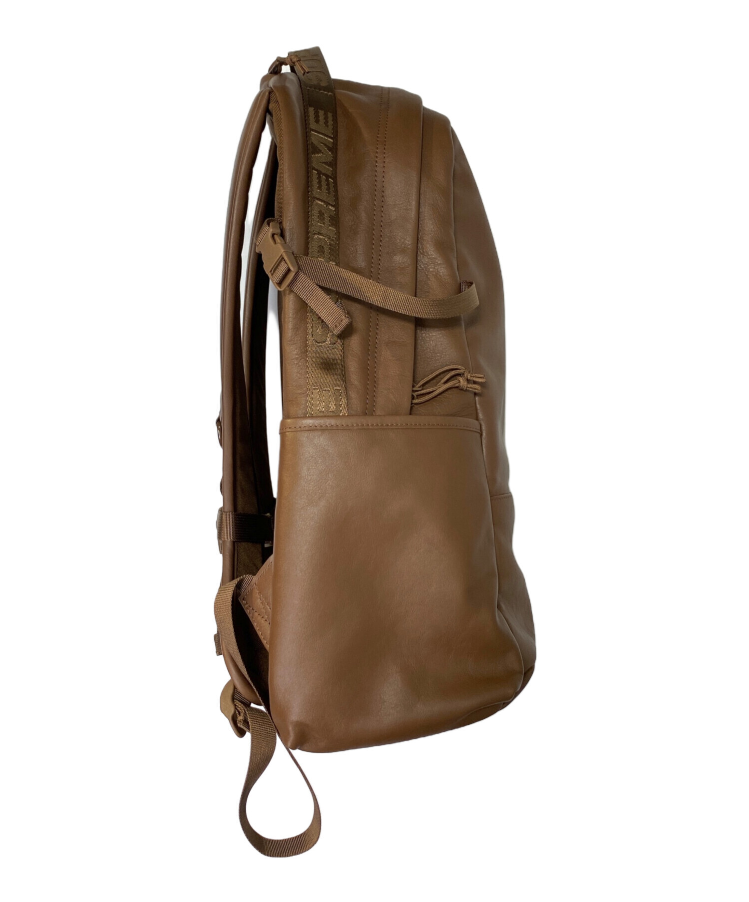中古・古着通販】SUPREME (シュプリーム) Leather Backpack ブラウン