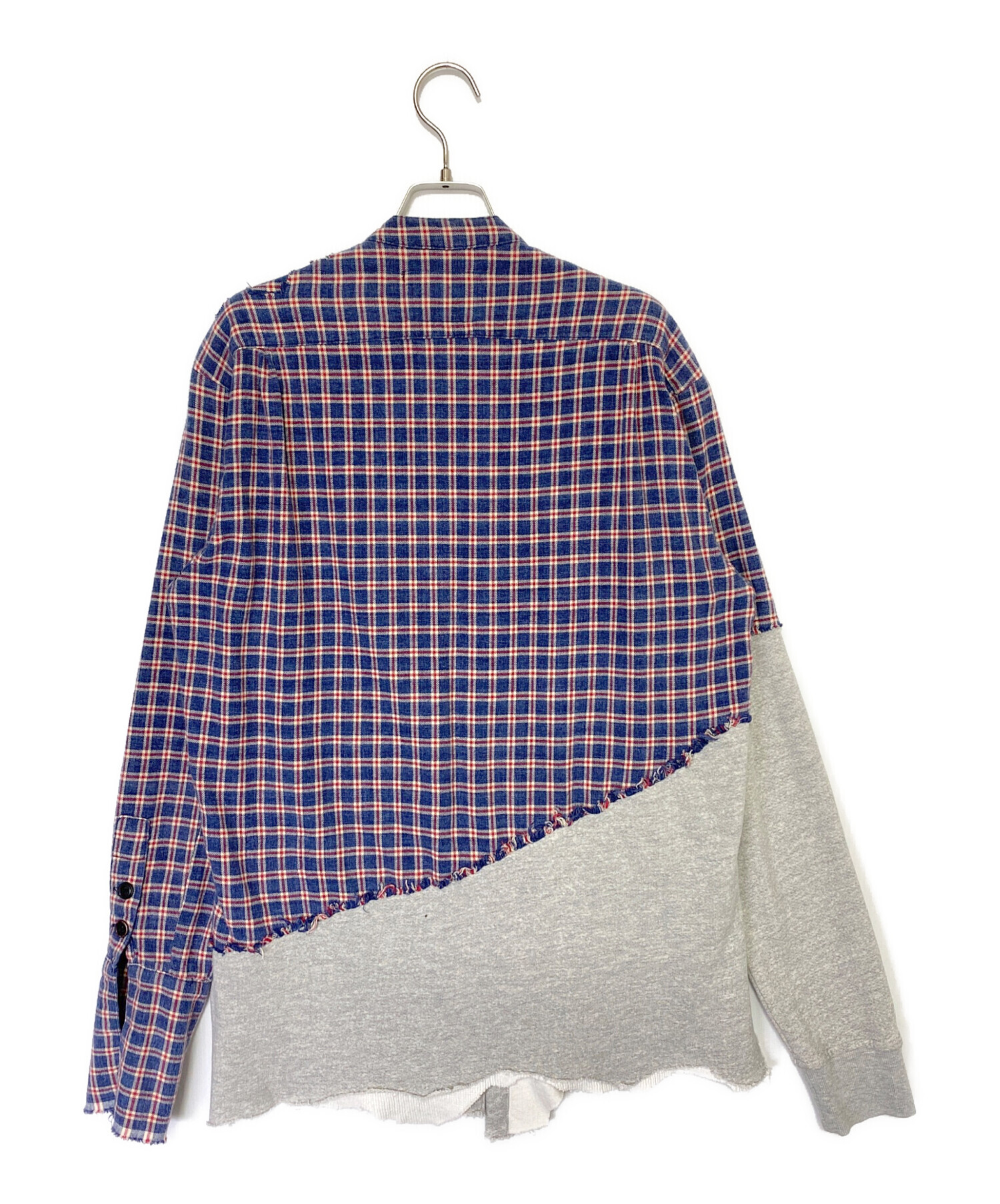 中古・古着通販】GREG LAUREN (グレッグローレン) 切替シャツ ネイビー