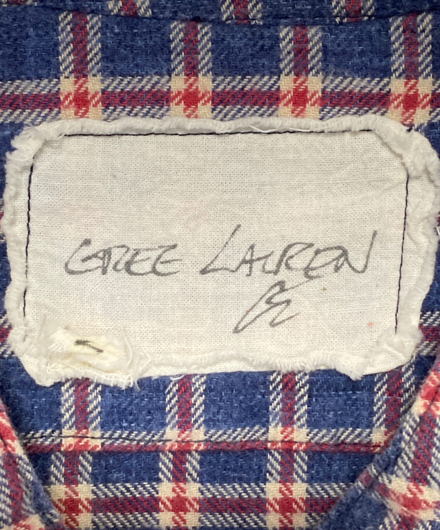 中古・古着通販】GREG LAUREN (グレッグローレン) 切替シャツ ネイビー