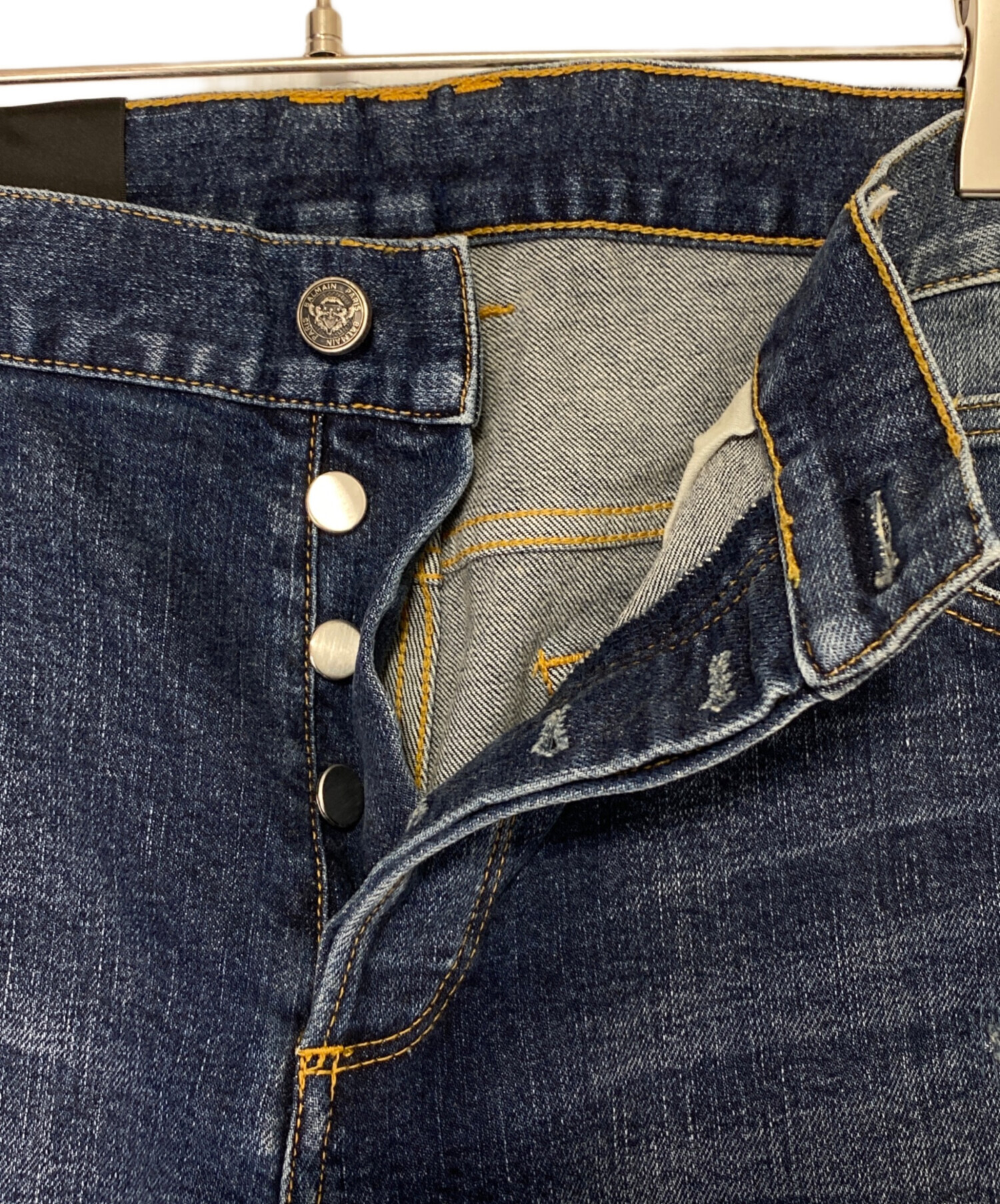 中古・古着通販】BALMAIN (バルマン) デニムパンツ インディゴ サイズ 