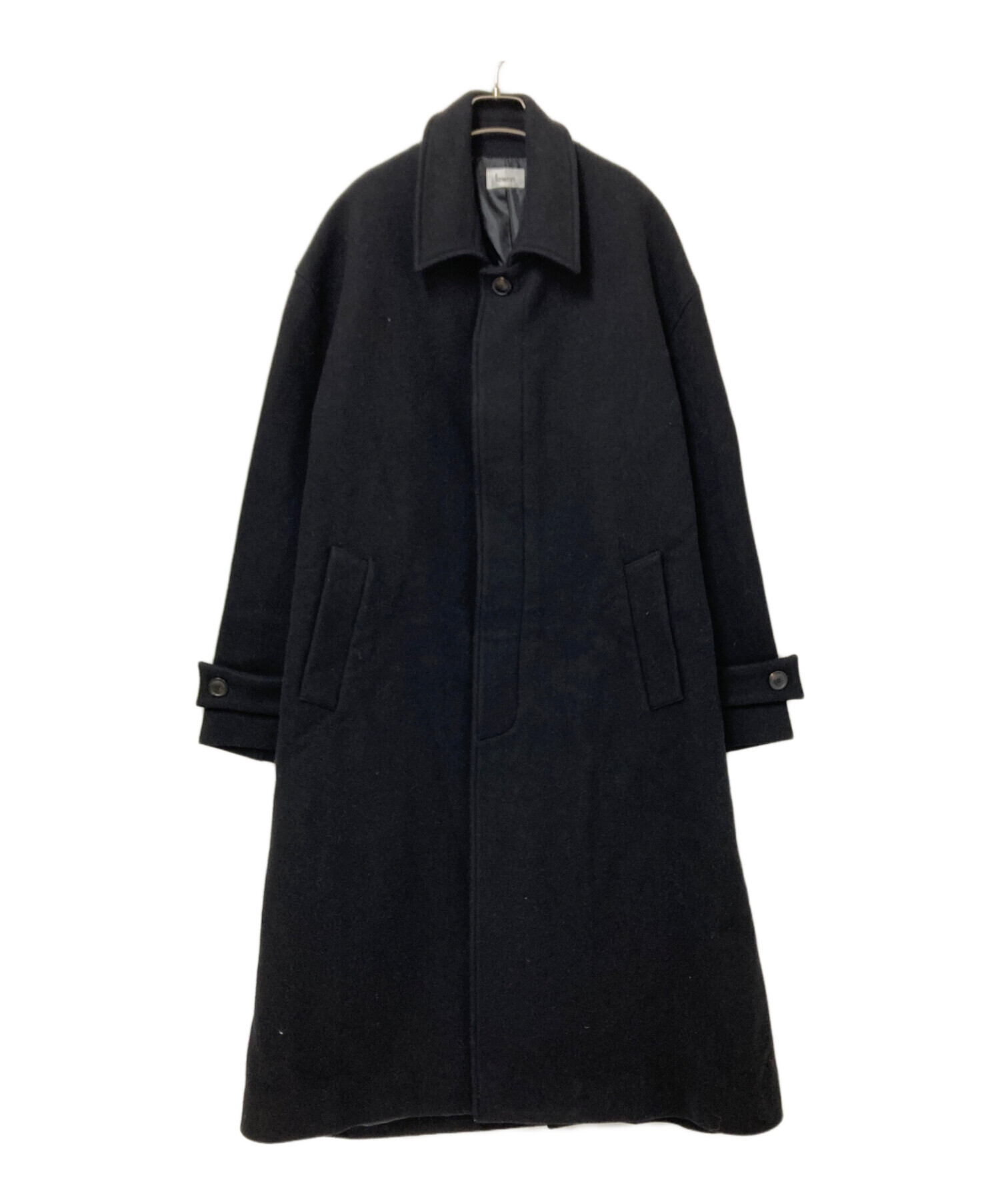 中古・古着通販】lownn (ローン) Overcoat ブラック サイズ:50 中古・古着通販】lownn (ローン) Overcoat ブラック サイズ:50