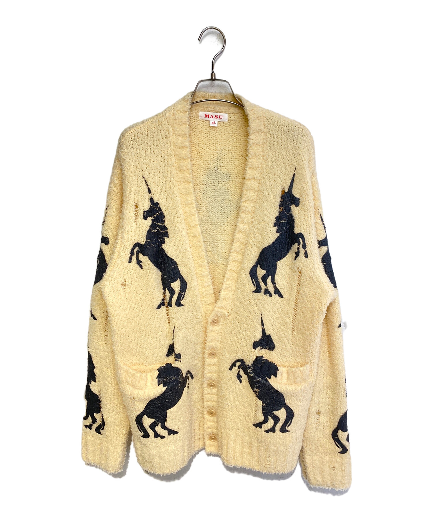 中古・古着通販】masu (エムエーエスユー) UNICORN GRUNGE CARDIGAN 