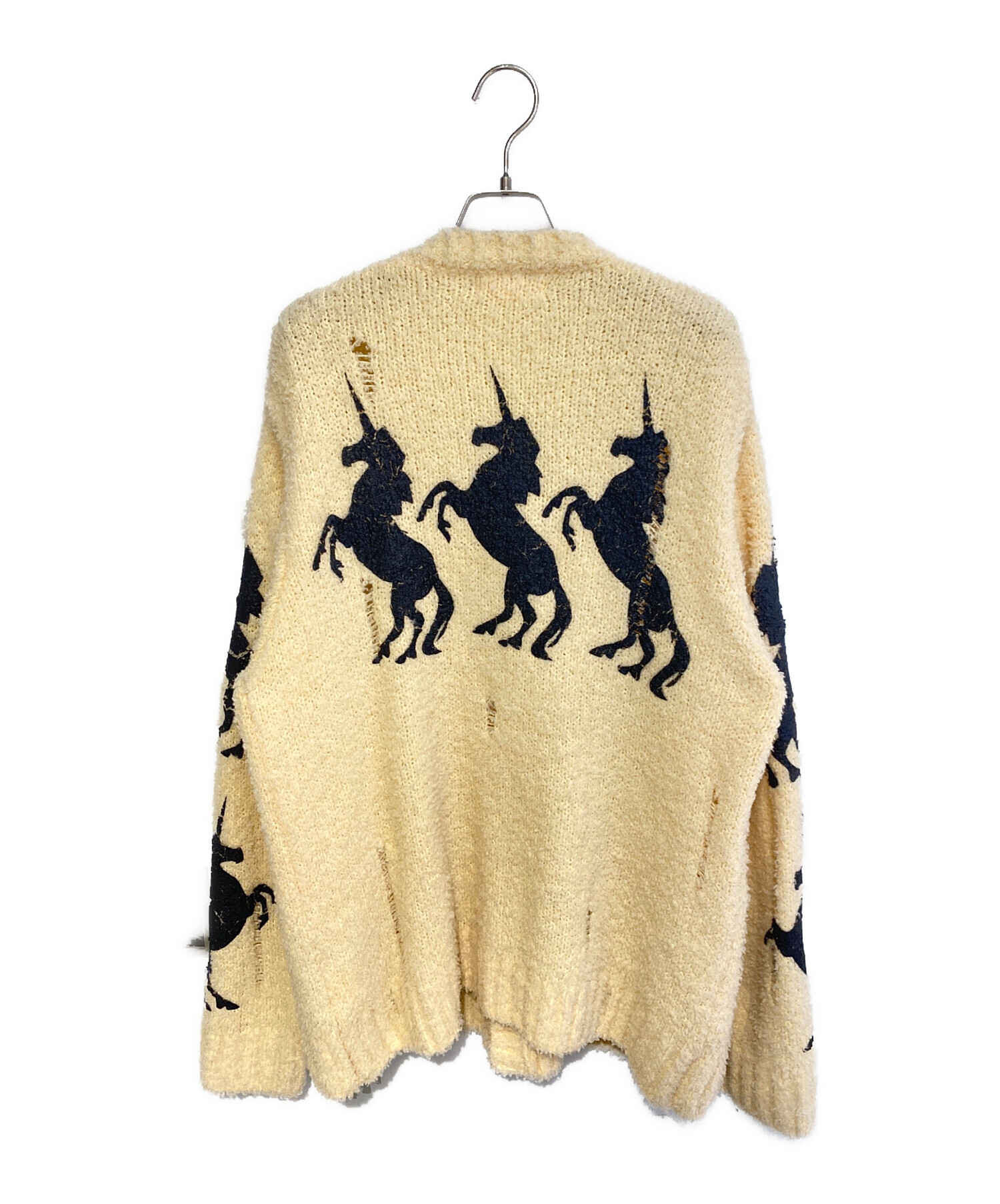 Yellow Unicorn Grunge Cardigan トップス MASU 23AW UNICORN GRUNGE