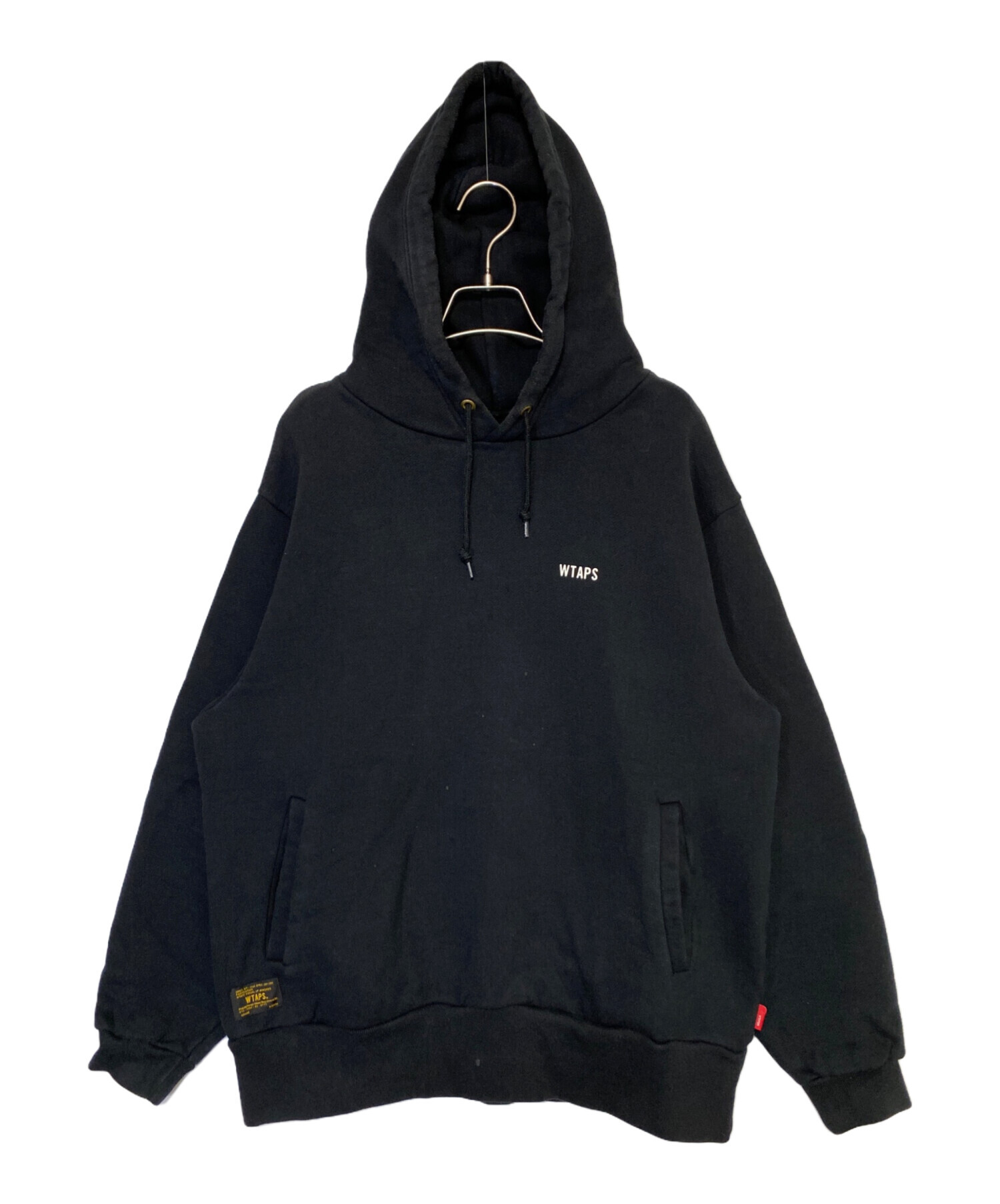 WTAPS ブラック パーカー サイズX03 中古・古着通販】WTAPS (ダブルタップス) DESIGN HOODED 03 SWEATSHIRT