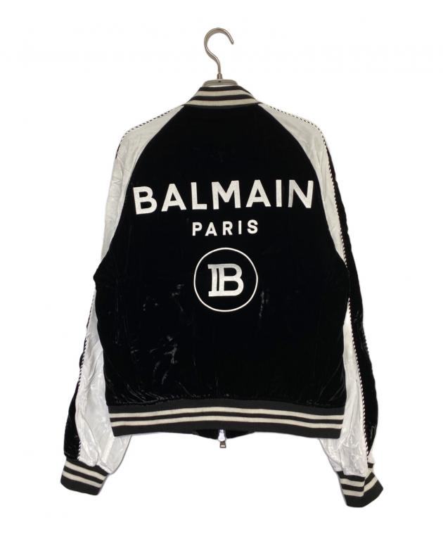BALMAIN ブルゾン 中古・古着通販】BALMAIN (バルマン) バックロゴベロアジップアップ