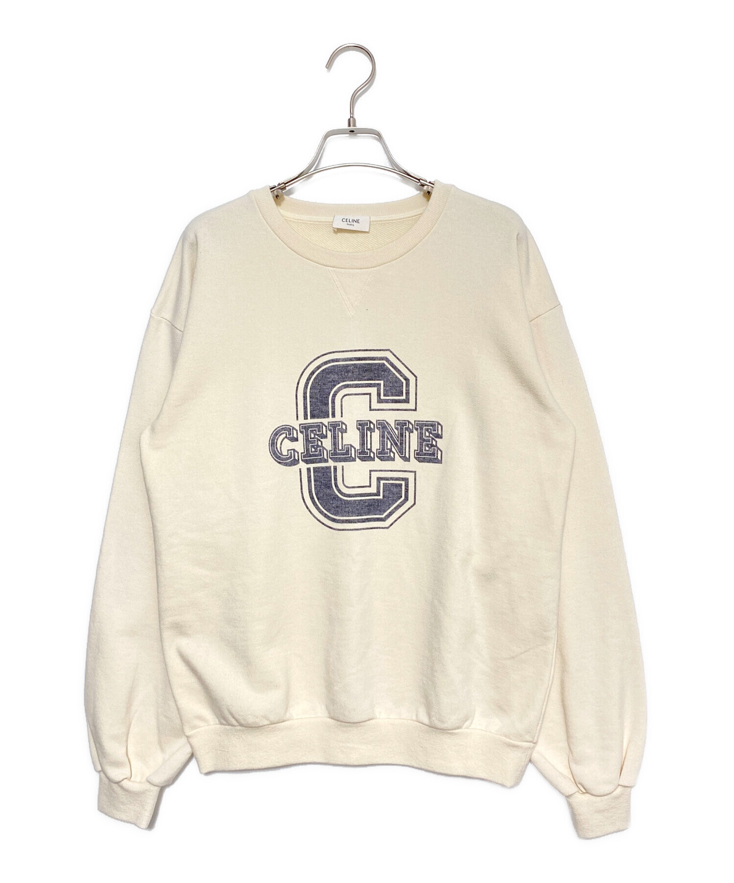 中古・古着通販】CELINE (セリーヌ) ロゴスウェット アイボリー サイズ 