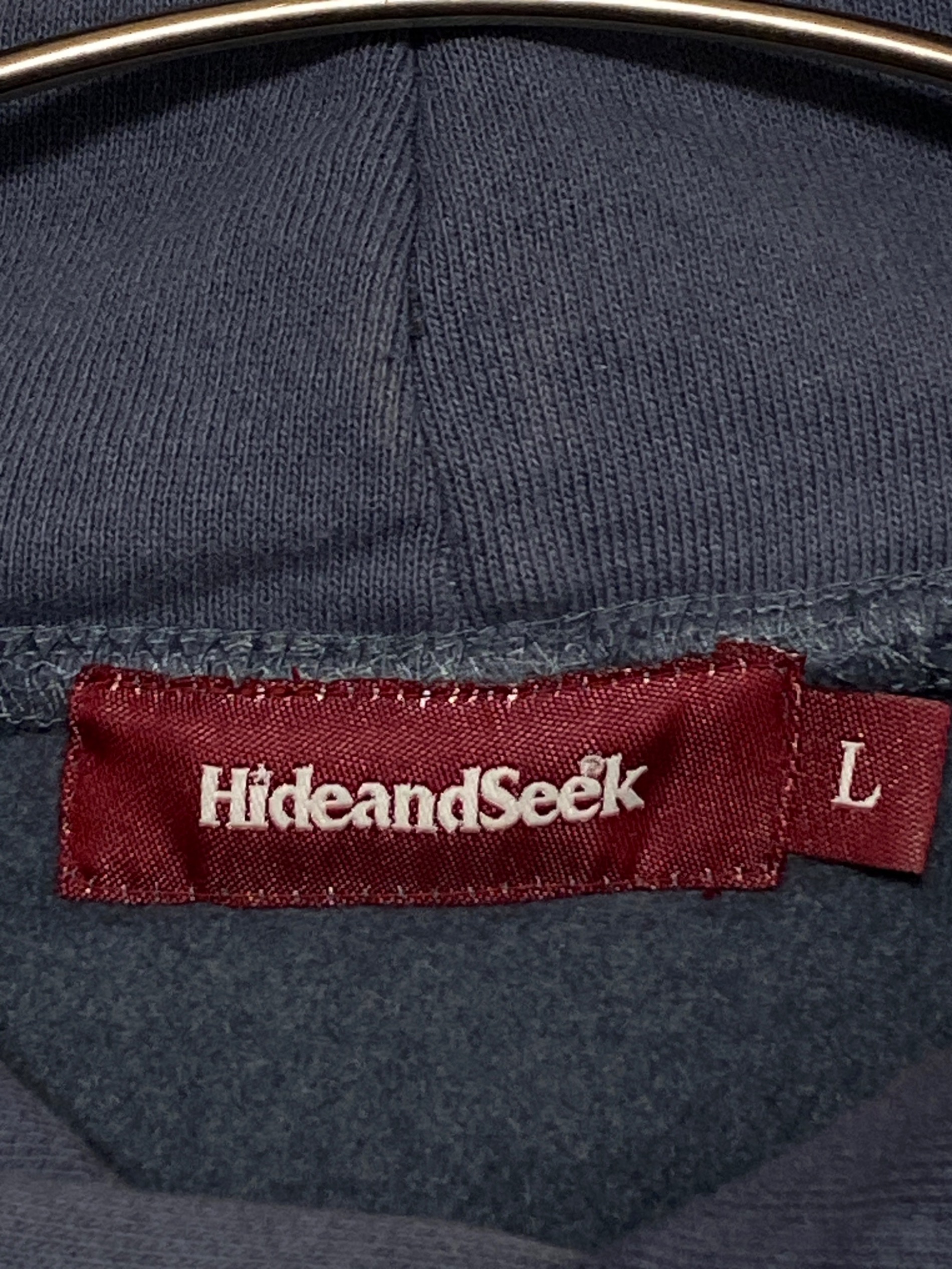HideandSeek 古着 トレーナー L 中古・古着通販】HIDE AND SEEK (ハイドアンドシーク) パーカー スカイ