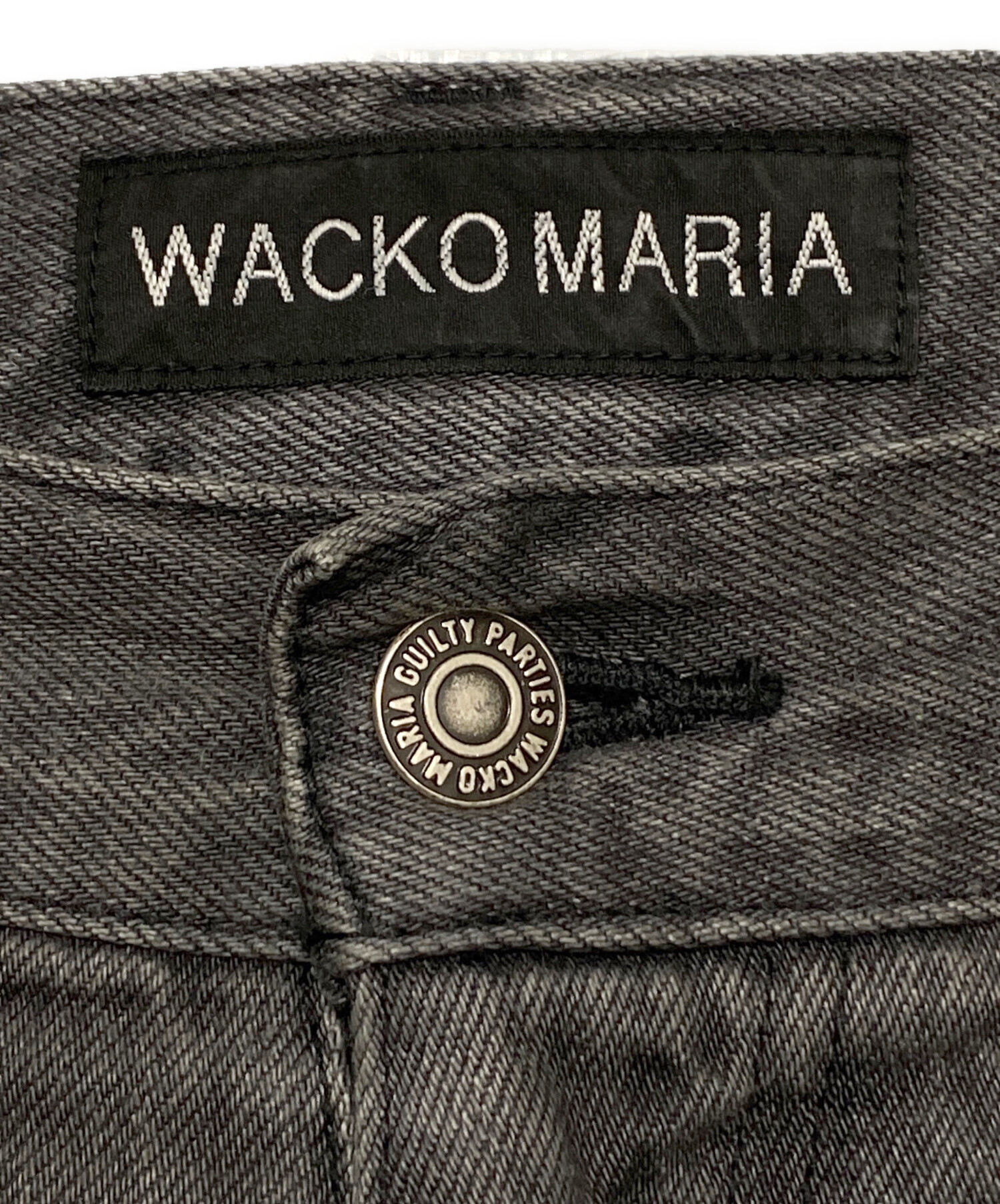 中古・古着通販】WACKO MARIA (ワコマリア) ワイドデニムパンツ グレー 