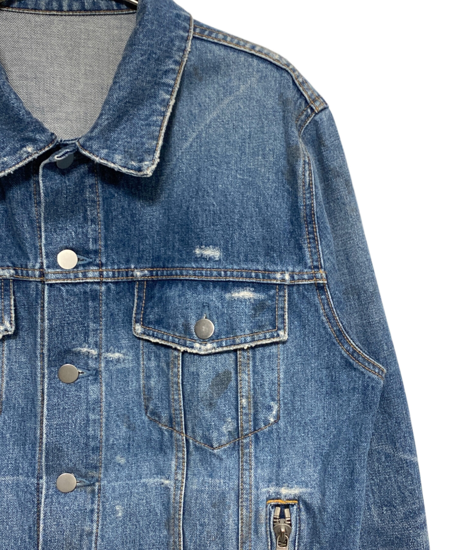 中古・古着通販】BALMAIN (バルマン) デニムジャケット インディゴ