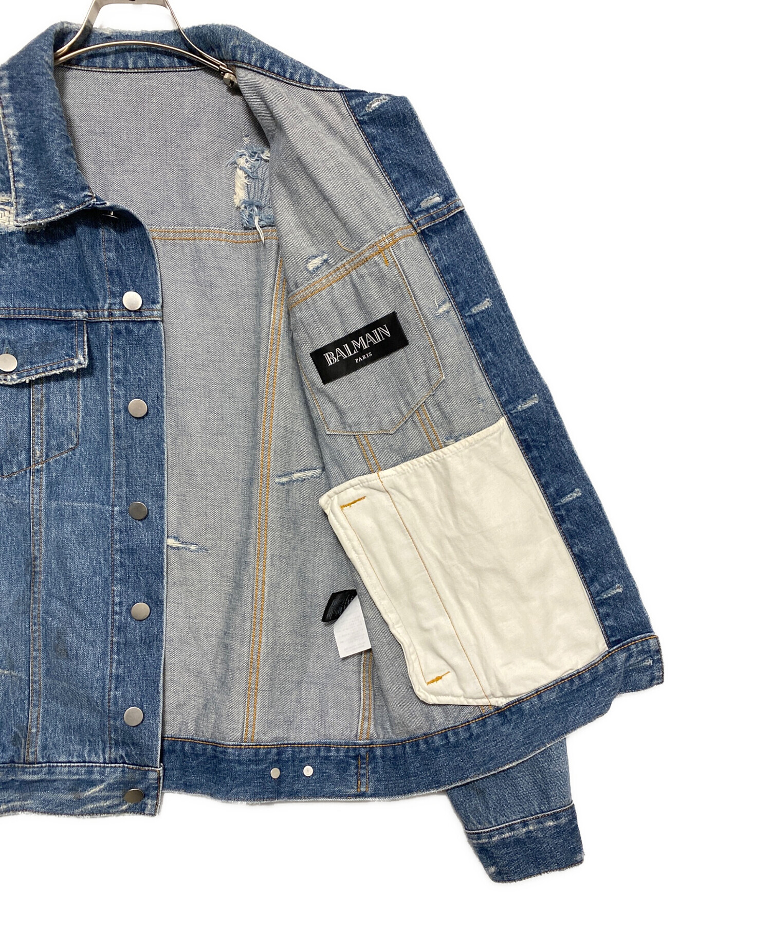 中古・古着通販】BALMAIN (バルマン) デニムジャケット インディゴ
