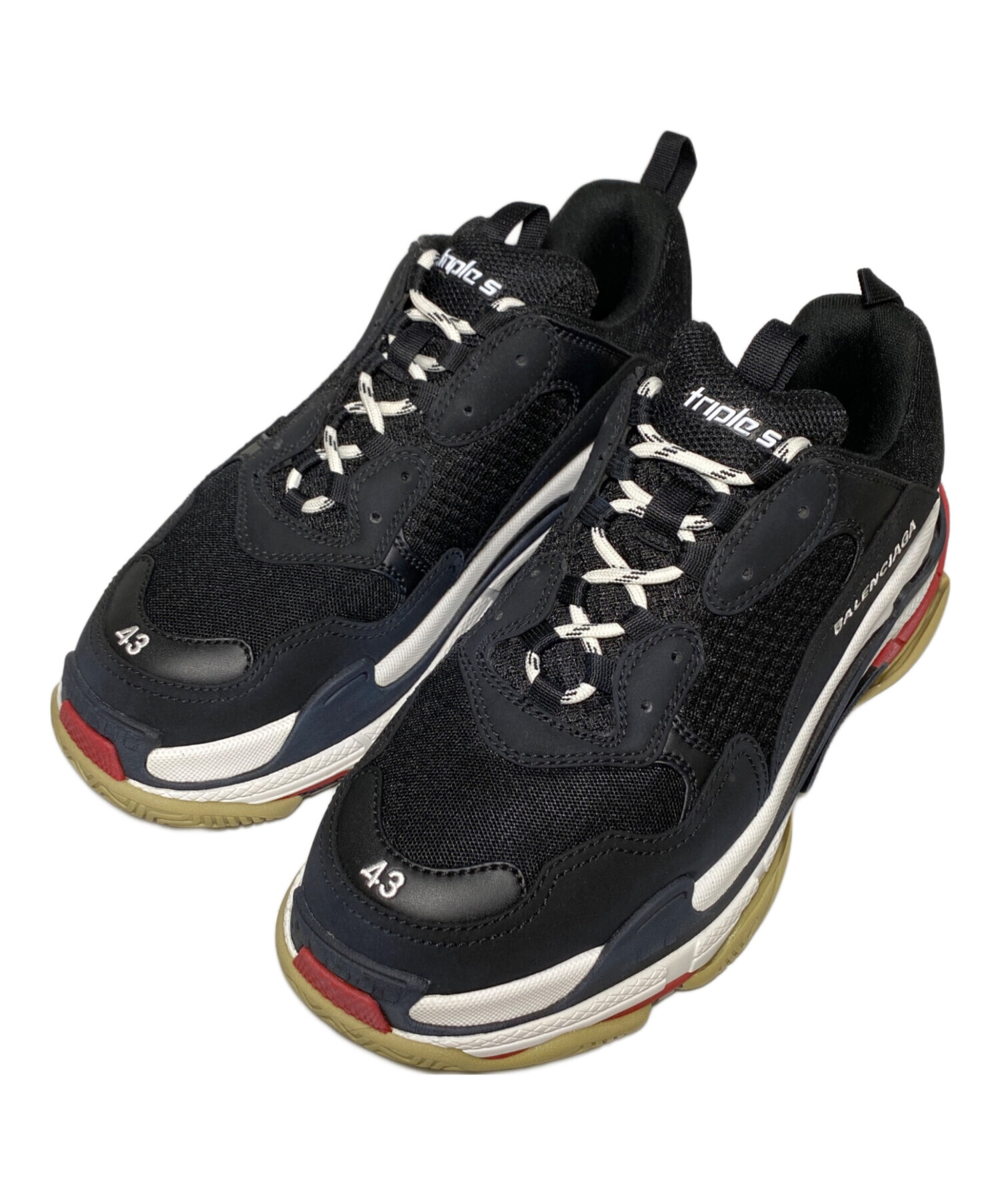 中古・古着通販】BALENCIAGA (バレンシアガ) TRIPLE S ブラック サイズ 