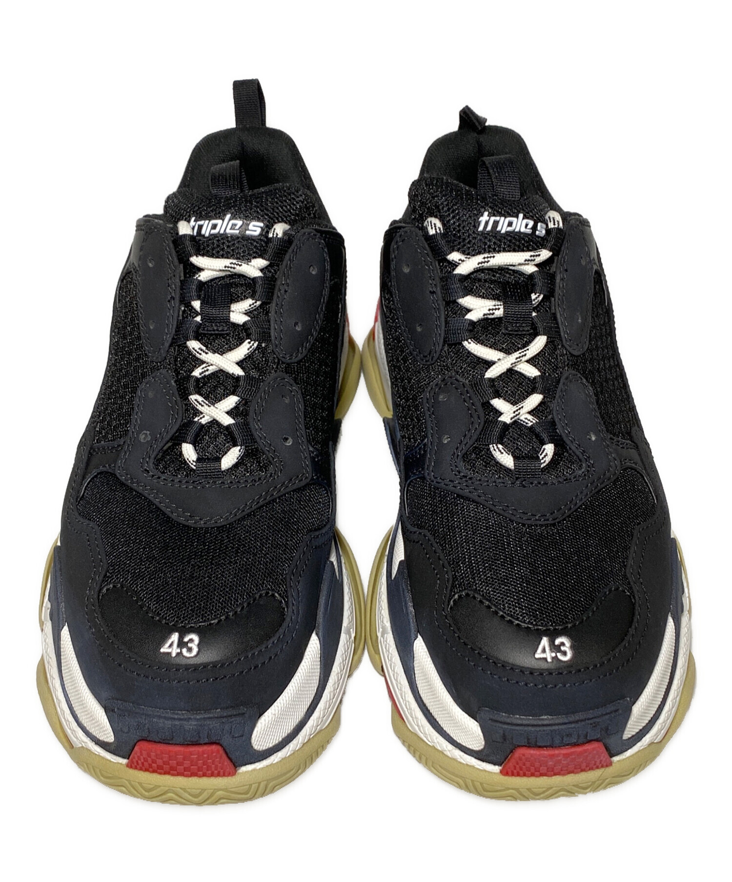 中古・古着通販】BALENCIAGA (バレンシアガ) TRIPLE S ブラック サイズ 