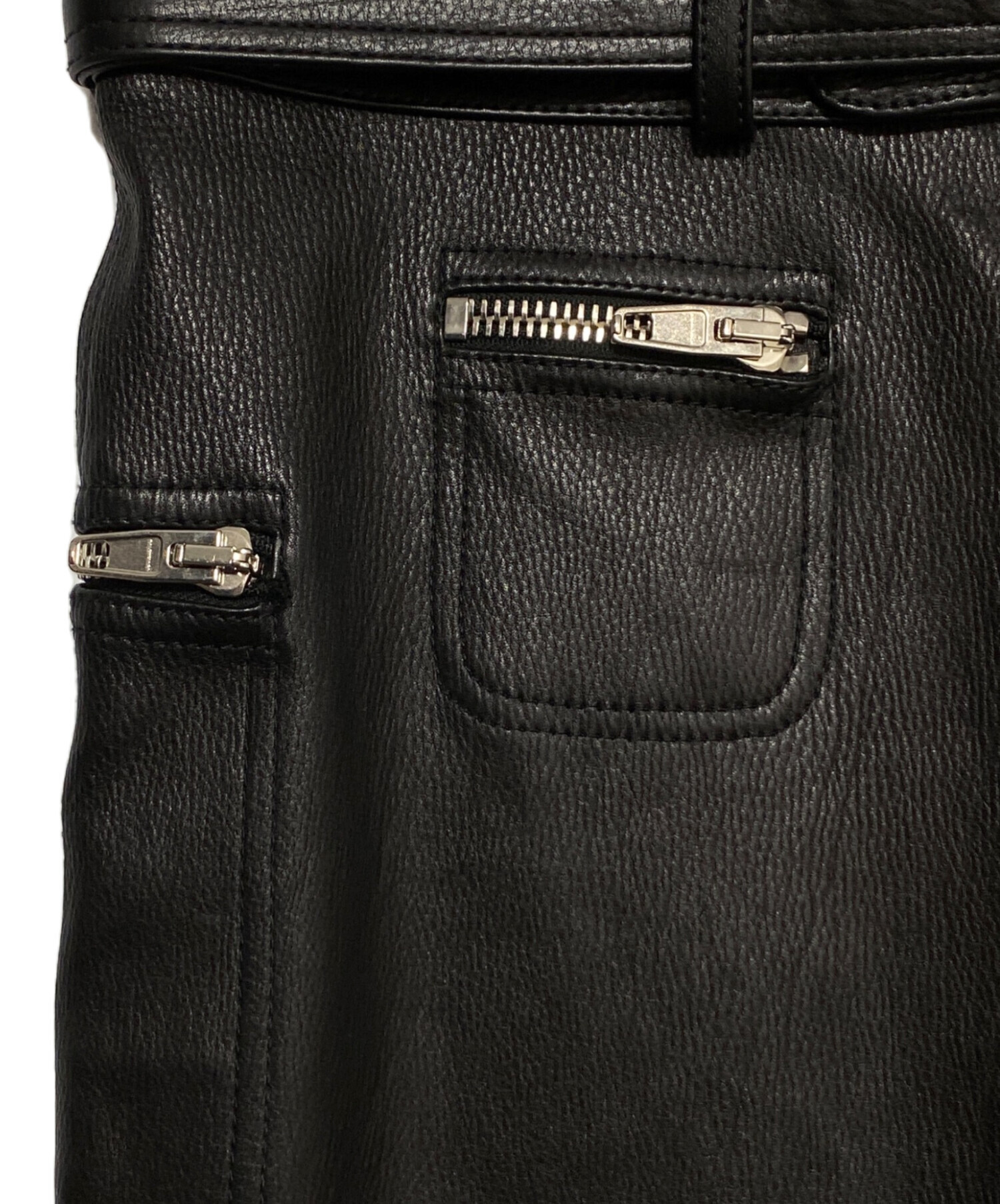 中古・古着通販】BALENCIAGA (バレンシアガ) レザーバイカーパンツ