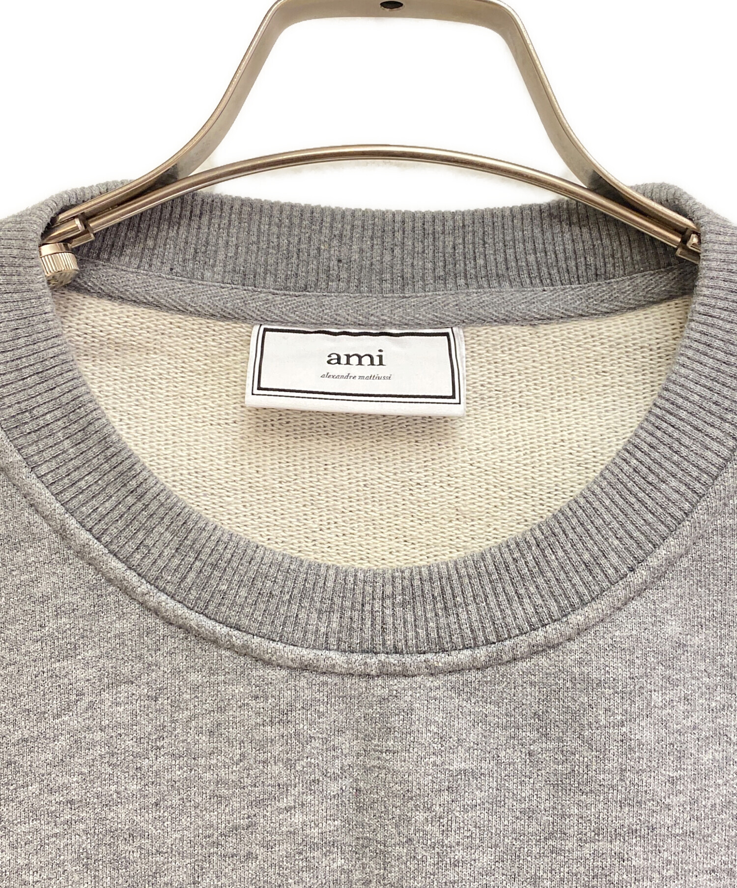 中古・古着通販】AMIPARIS (アミパリス) ロゴスウェットシャツ グレー