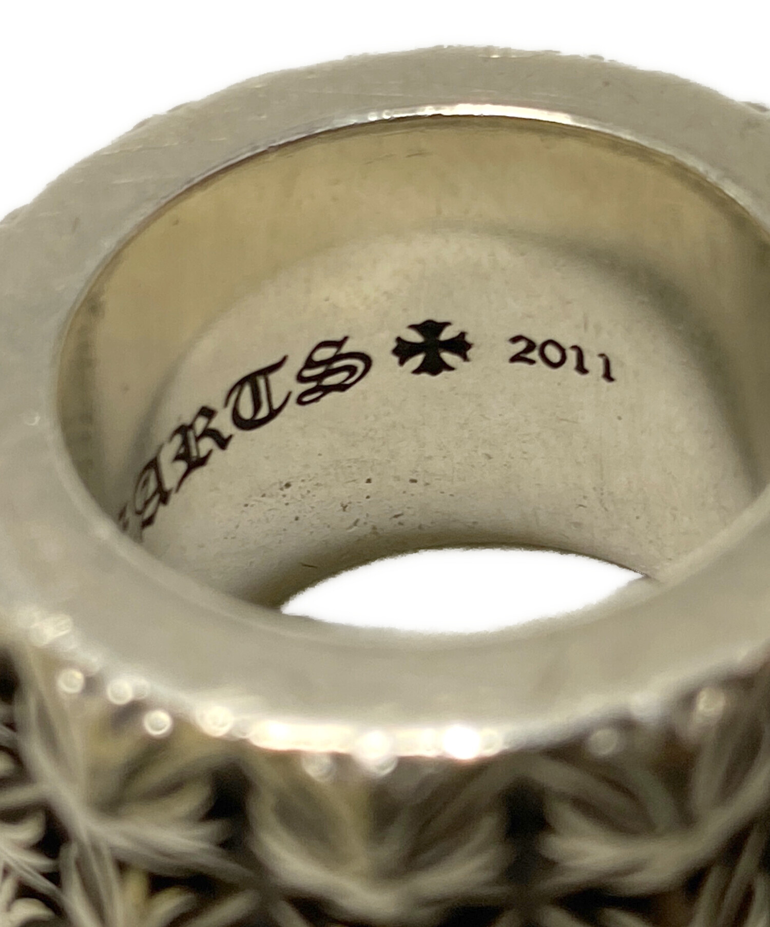 クロムハーツ ピートパンクリング シルバー925 19号 CHROME HEARTS 銀座店 クロムハーツ ダブルピートパンク リング 指輪