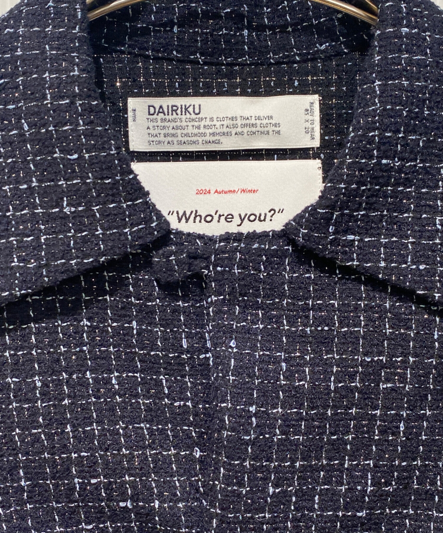 中古・古着通販】DAIRIKU (ダイリク) 24AW Tweed Mountain Rib Shirt