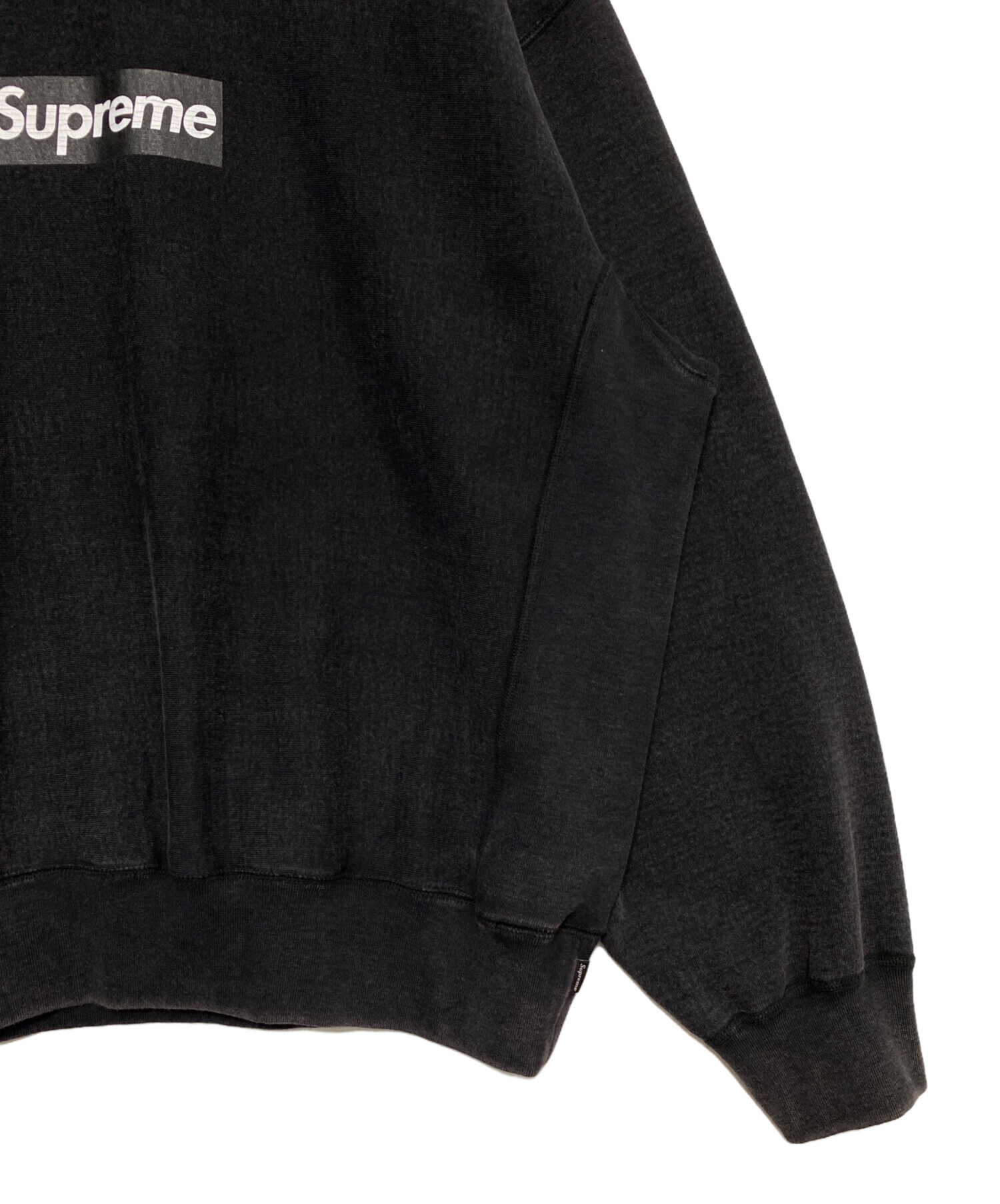 supreme Washed Box Logo Crewneck 黒XL