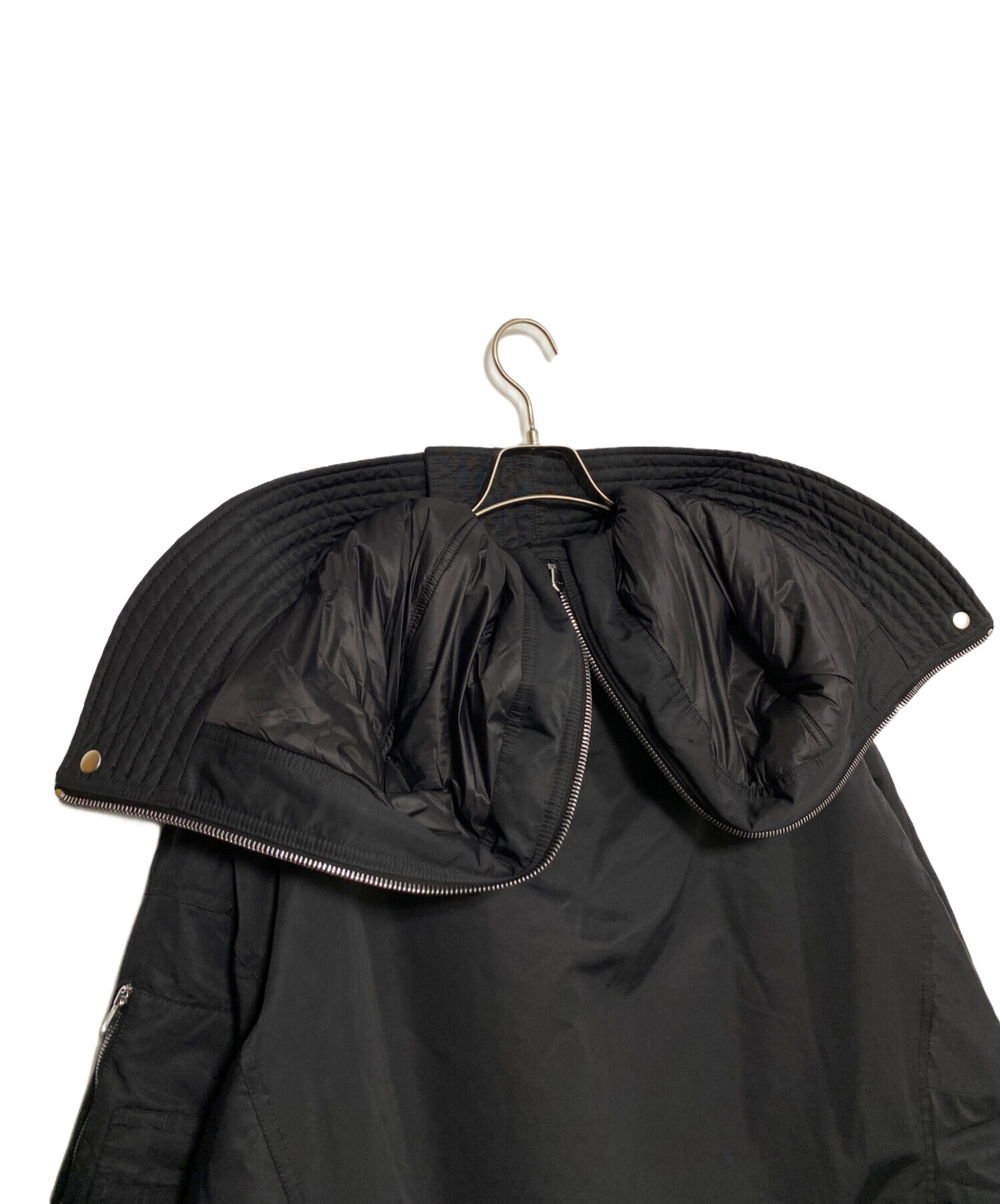 ダークシャドウ ブラック sサイズ 中古・古着通販】DRKSHDW (ダークシャドウ) HOODED LONG BOMBER