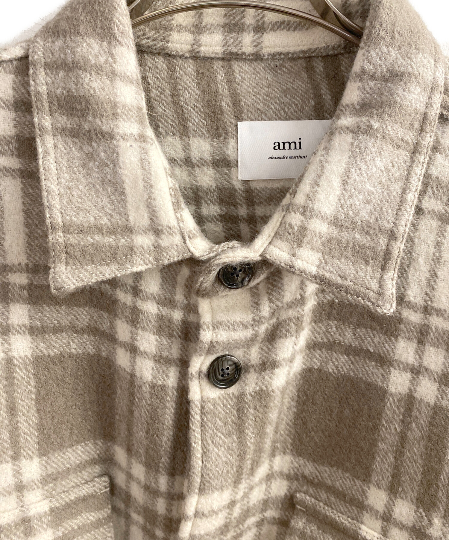 中古・古着通販】AMIPARIS (アミパリス) Ami Maxi Overshirt グレー 