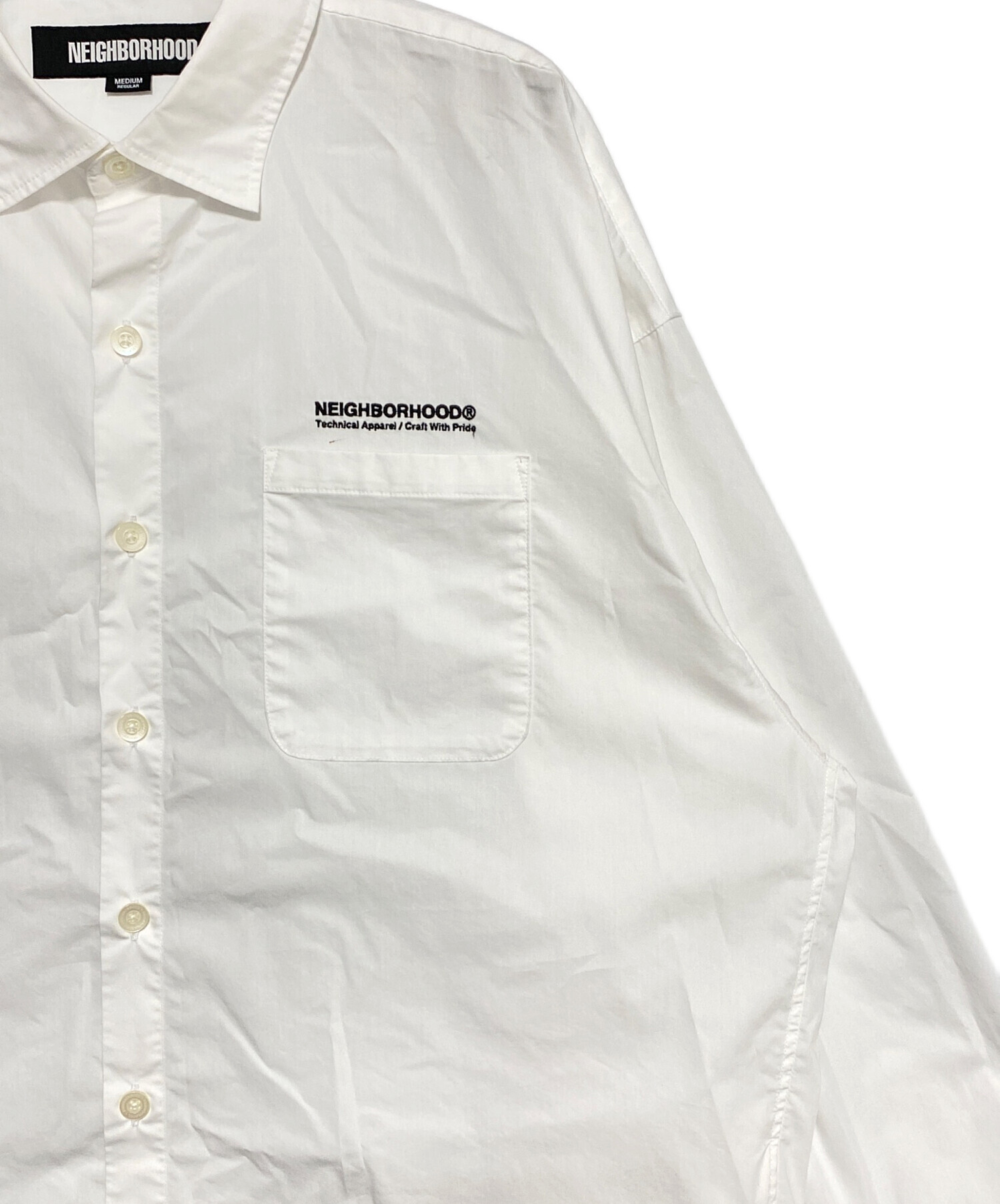 NEIGHBORHOOD ホワイト シャツ Mサイズ 中古・古着通販】NEIGHBORHOOD (ネイバーフッド) シャツ ホワイト