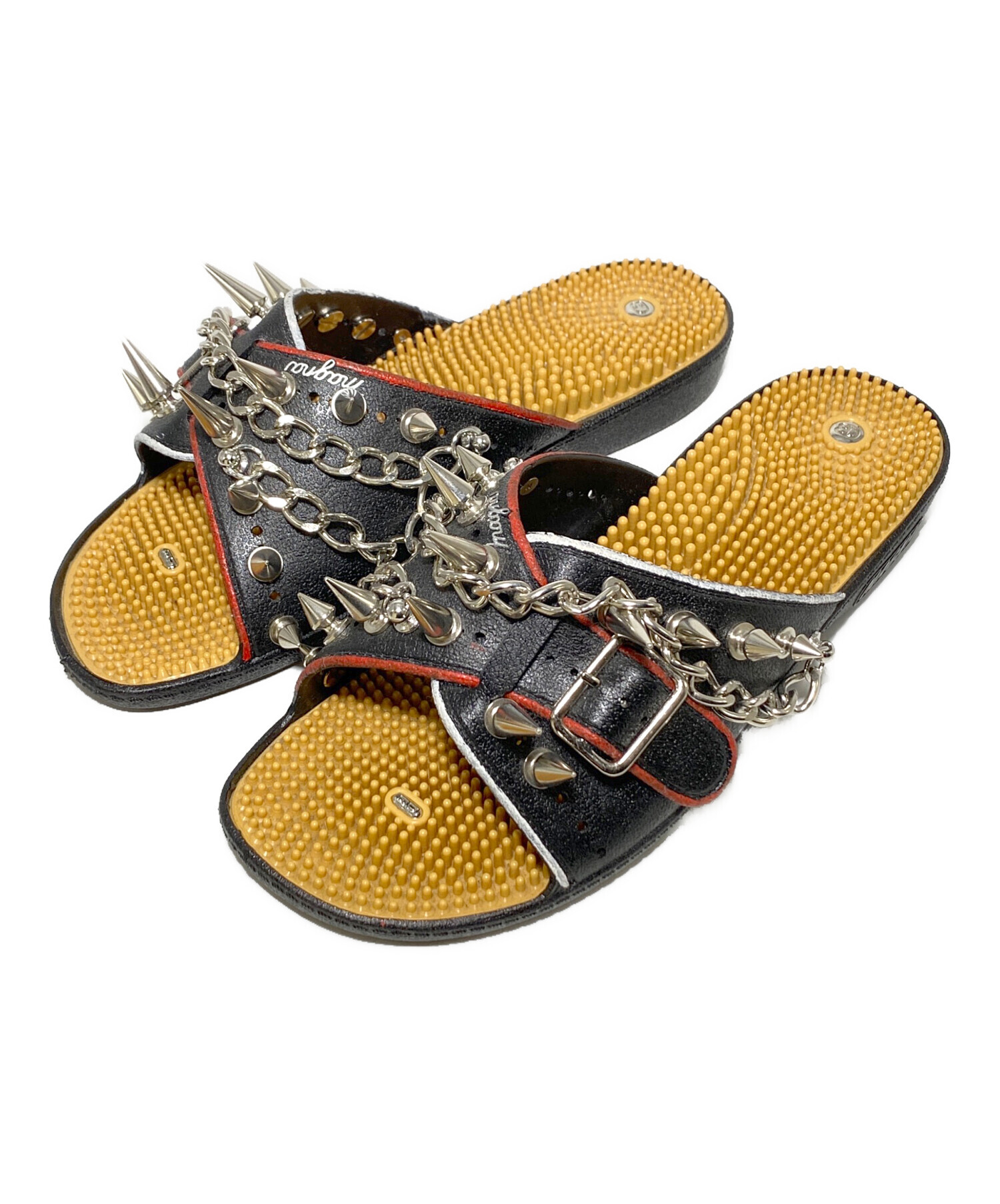 ★アンティークブラック ブルドッグ手前1体★ 中古・古着通販】doublet (ダブレット) PUNK MASSAGE SANDAL ブラック