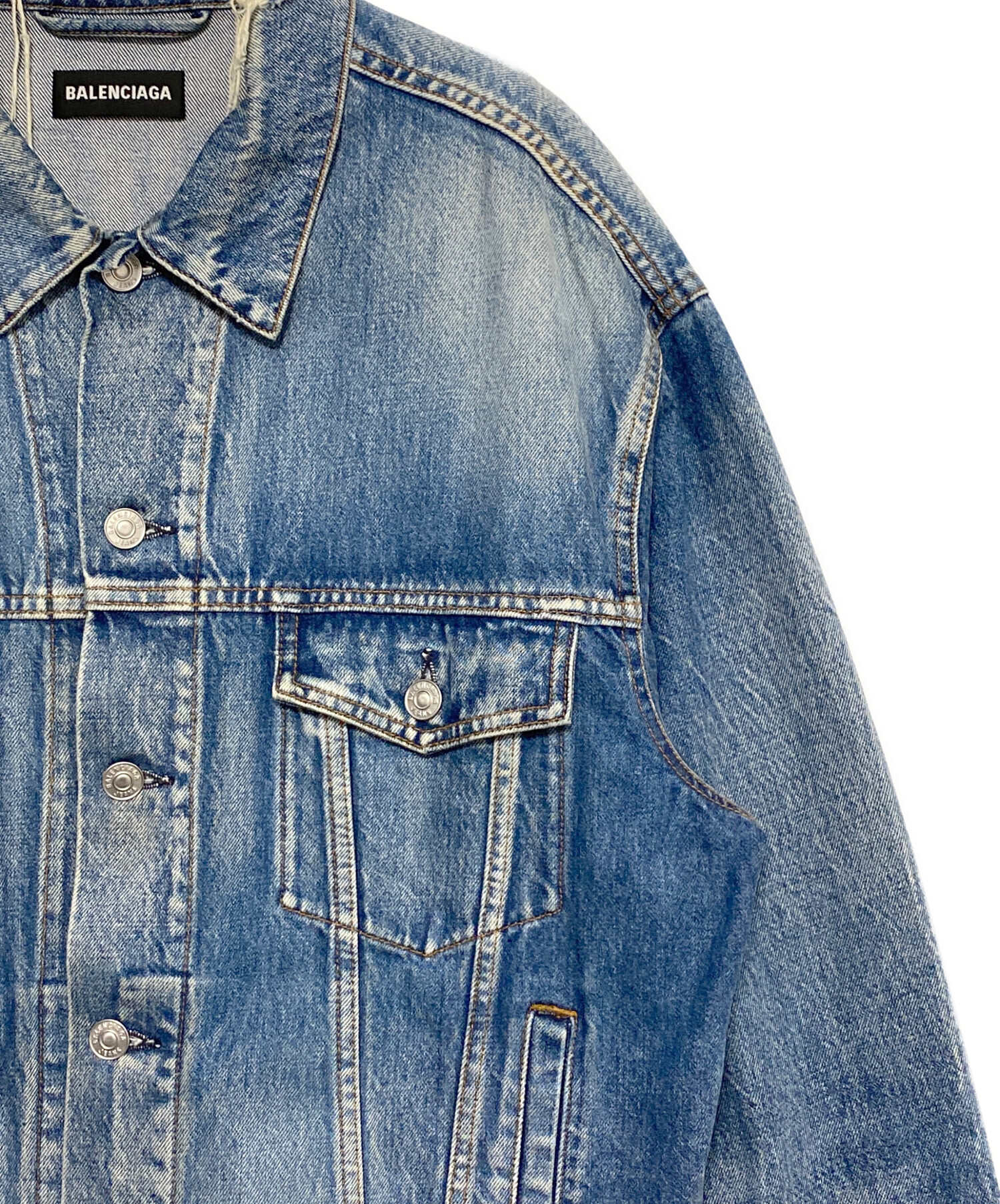 中古・古着通販】BALENCIAGA (バレンシアガ) Back Logo Denim Jacket