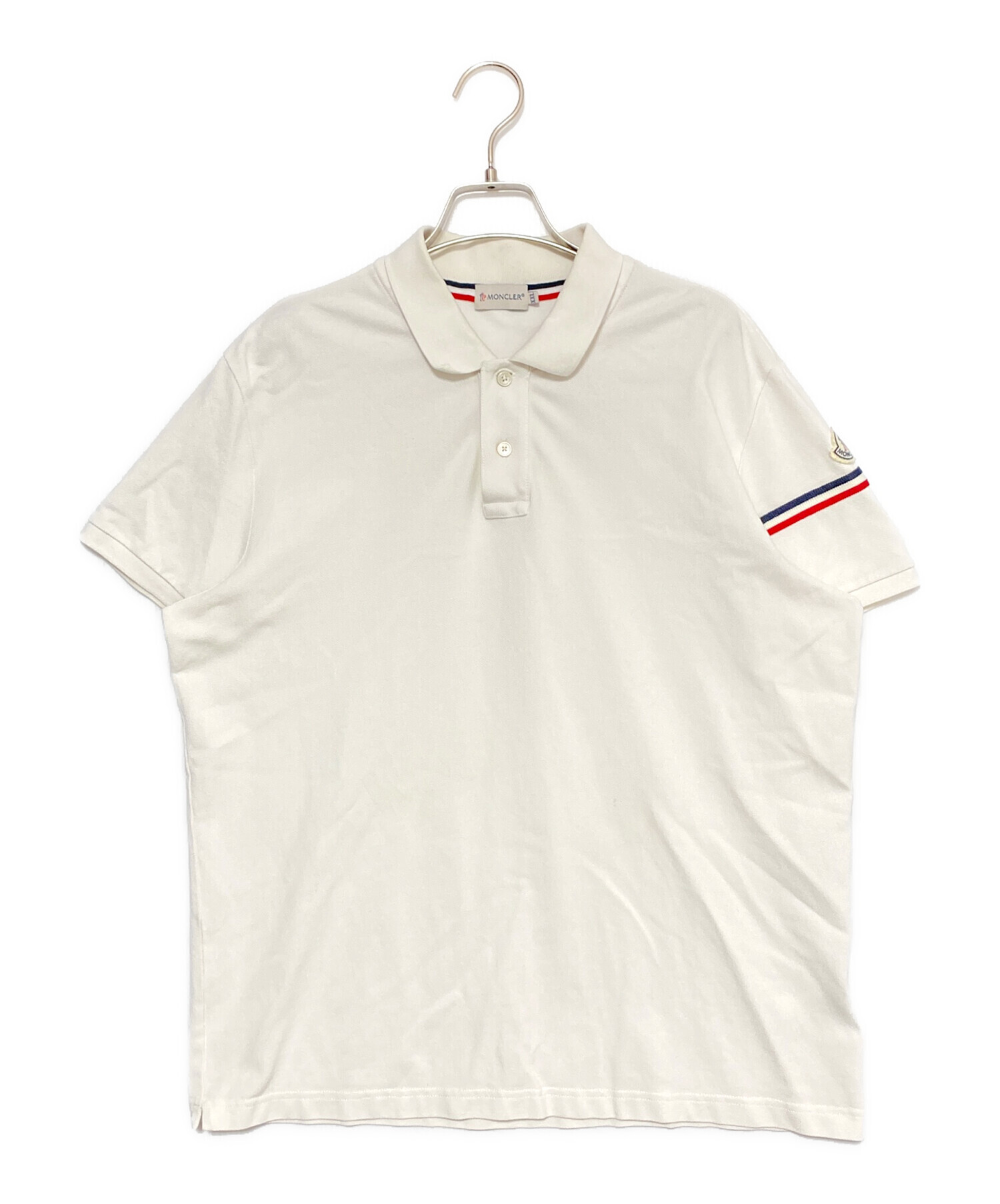 新品MONCLER ホワイト ポロシャツ XXL 【公式通販】