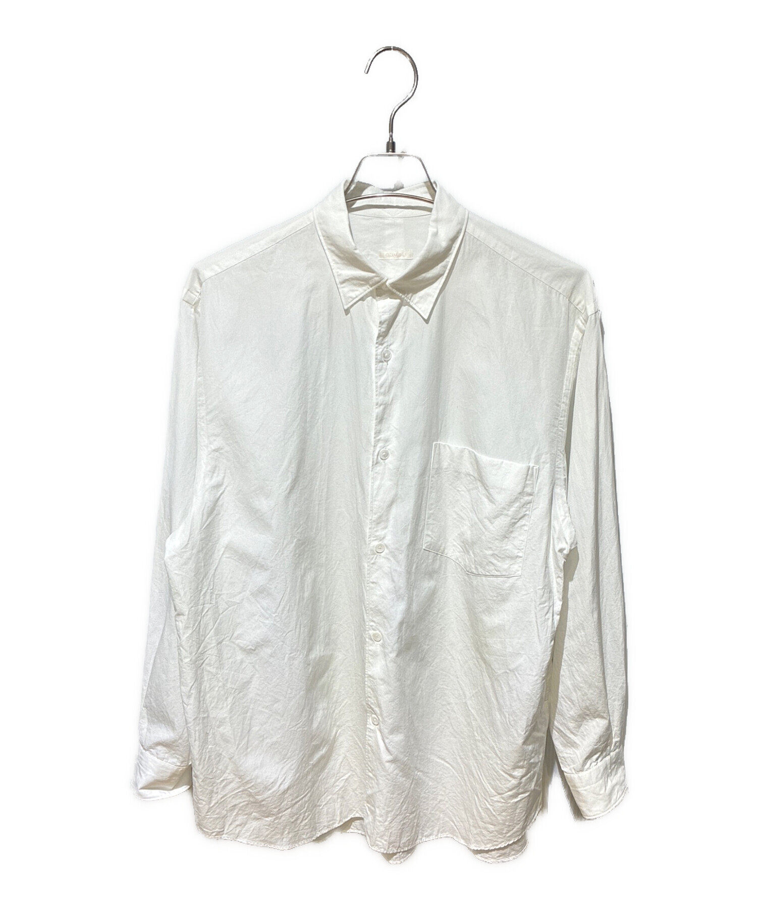 【中古】COMOLI 21SS シャツ サイズ2 T01-02001 ホワイト コモリ ホワイト コモリシャツ COMOLI サイズ 2 中古・古着通販