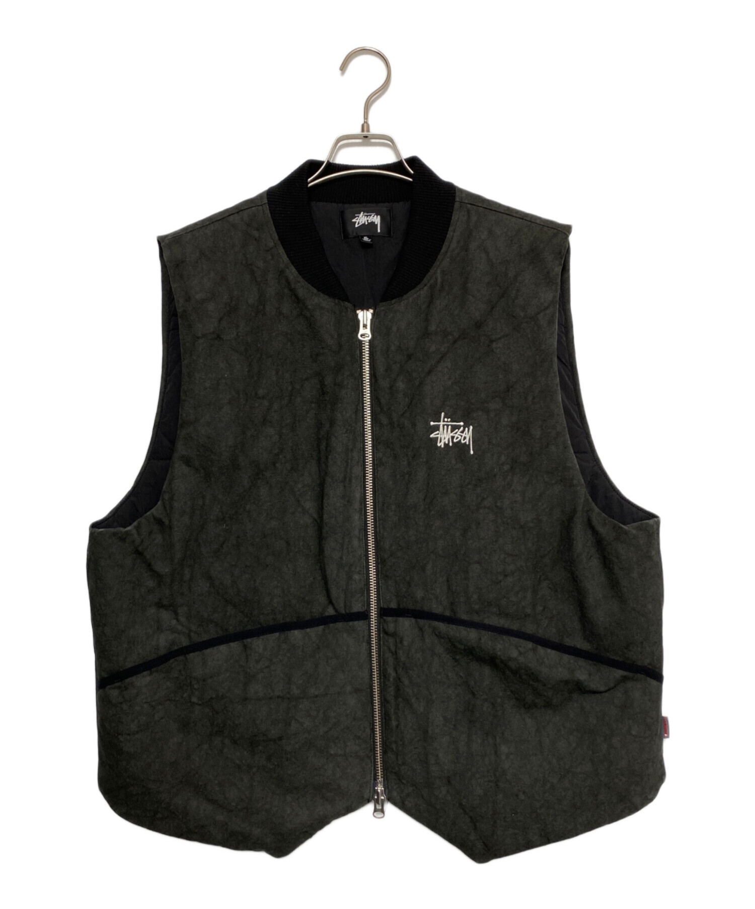 中古・古着通販】stussy (ステューシー) WASHED CANVAS PRIMALOFT VEST 