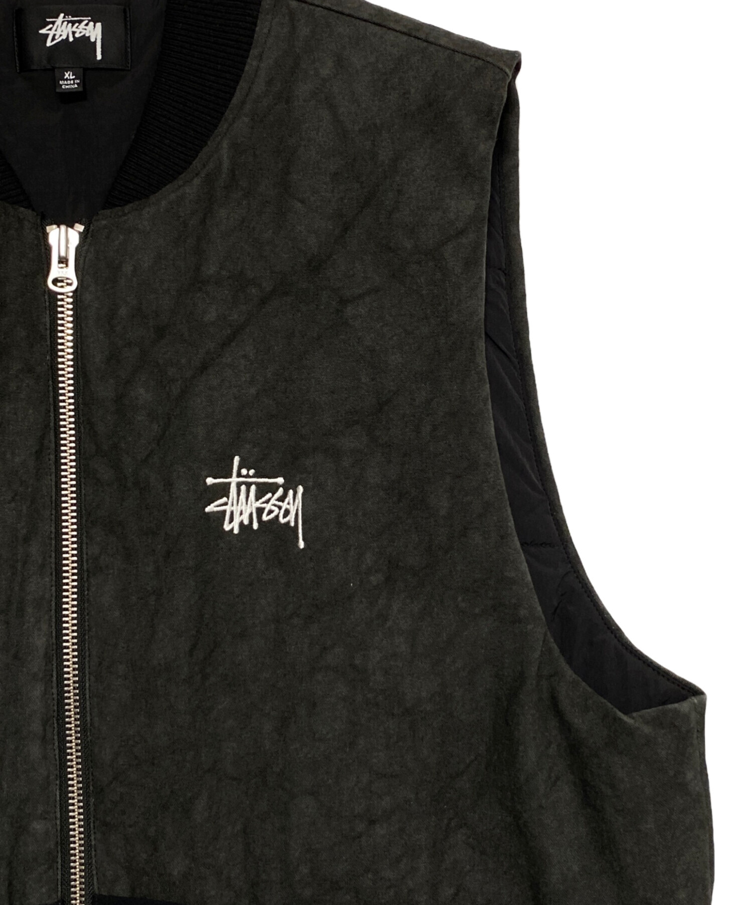 Stussy プリマロフト　ベスト　XL 中古・古着通販】stussy (ステューシー) WASHED CANVAS PRIMALOFT VEST