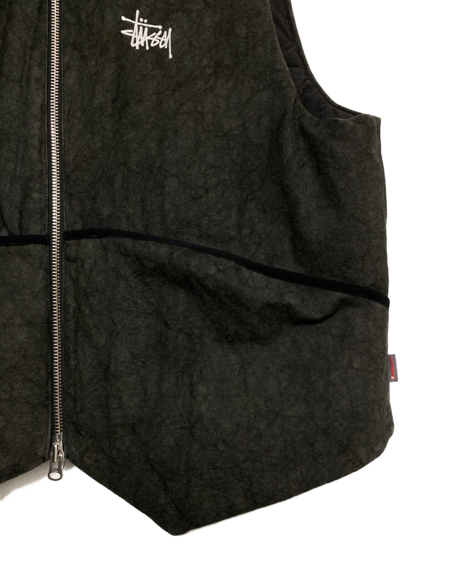 中古・古着通販】stussy (ステューシー) WASHED CANVAS PRIMALOFT VEST 